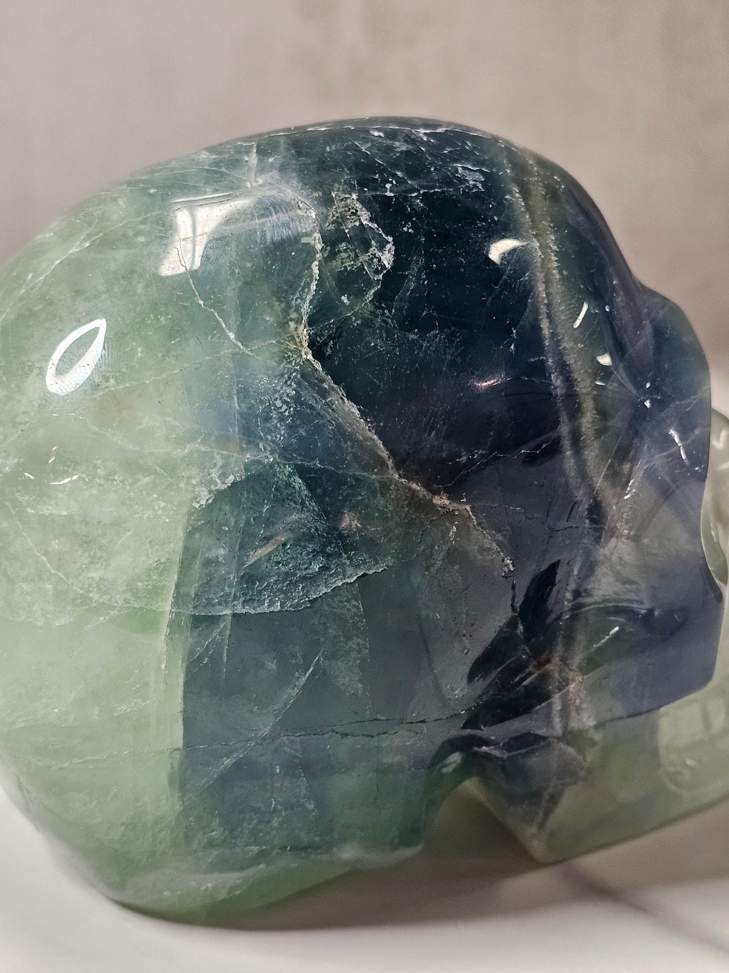 Fluorite Skull Carving