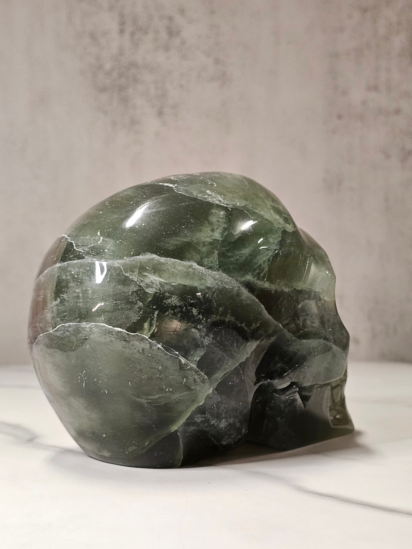 Fluorite Skull Carving