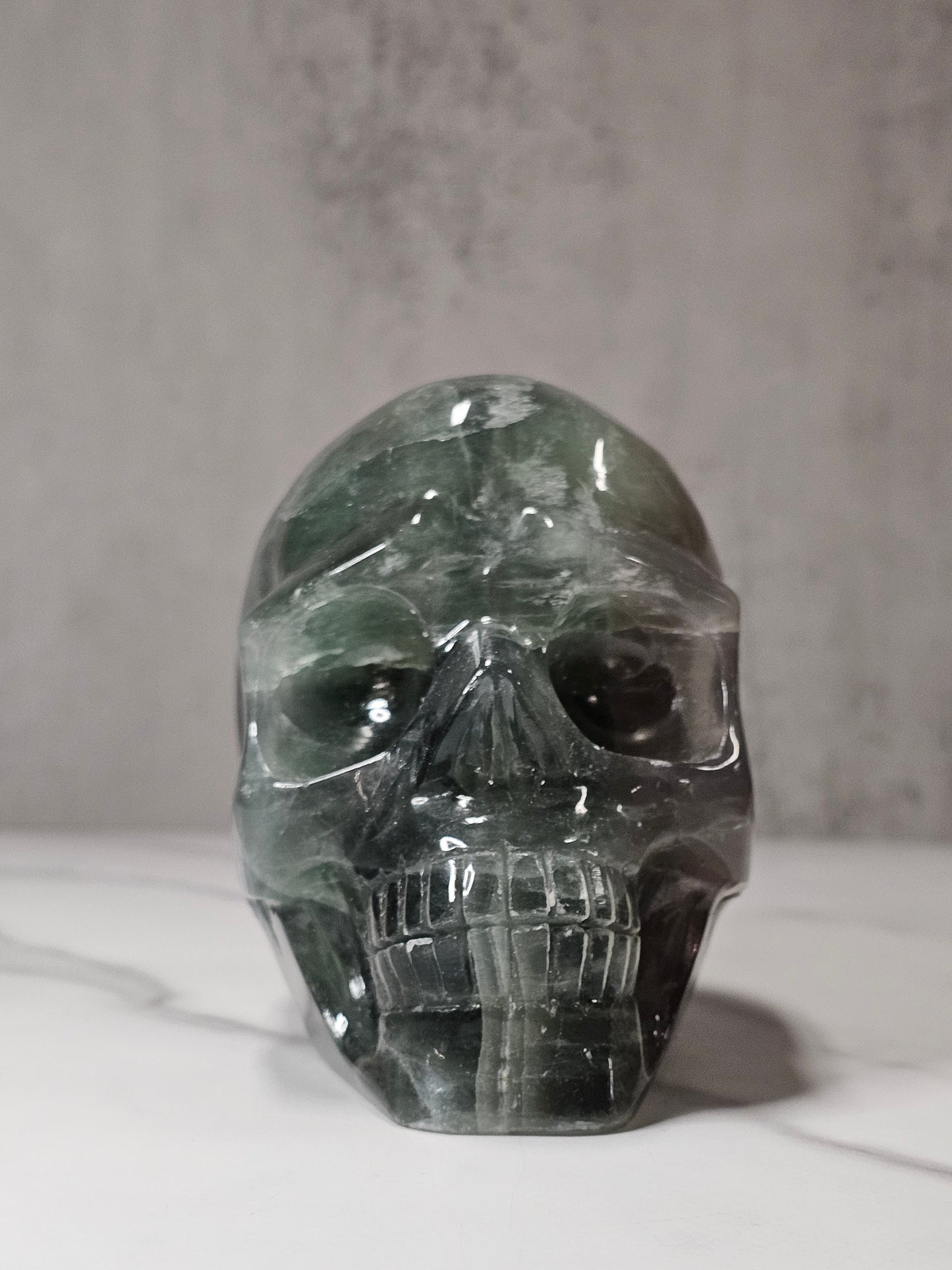 Fluorite Skull Carving