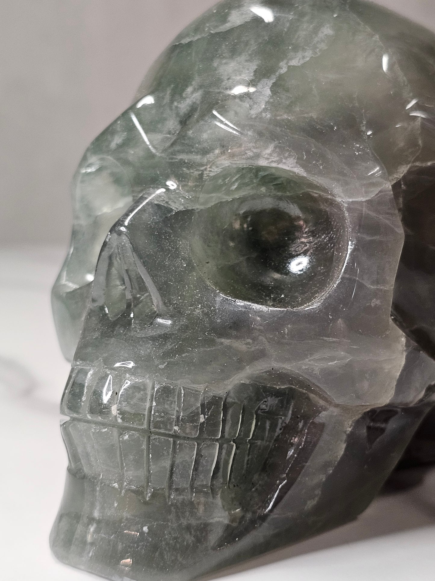 Fluorite Skull Carving