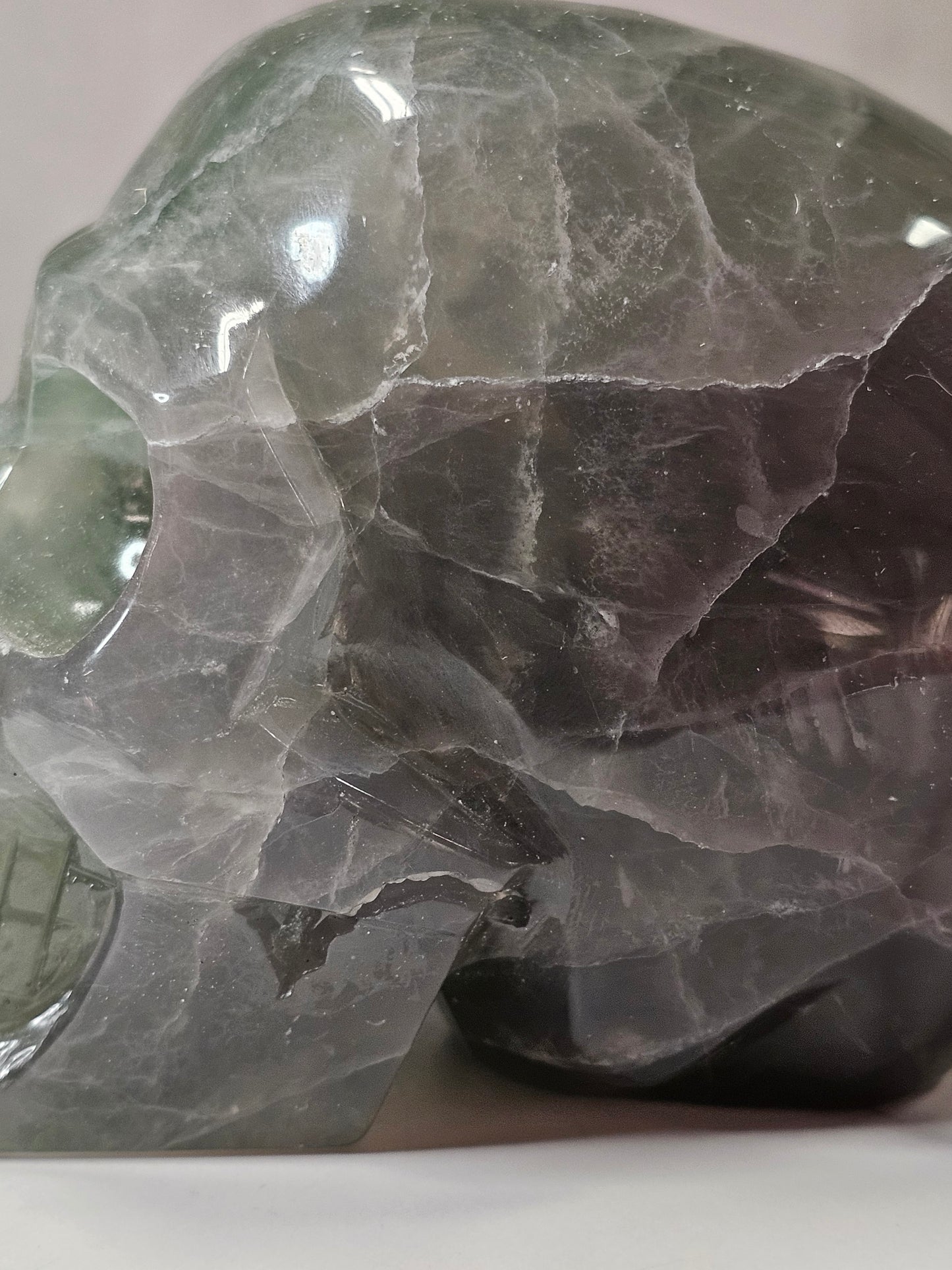 Fluorite Skull Carving