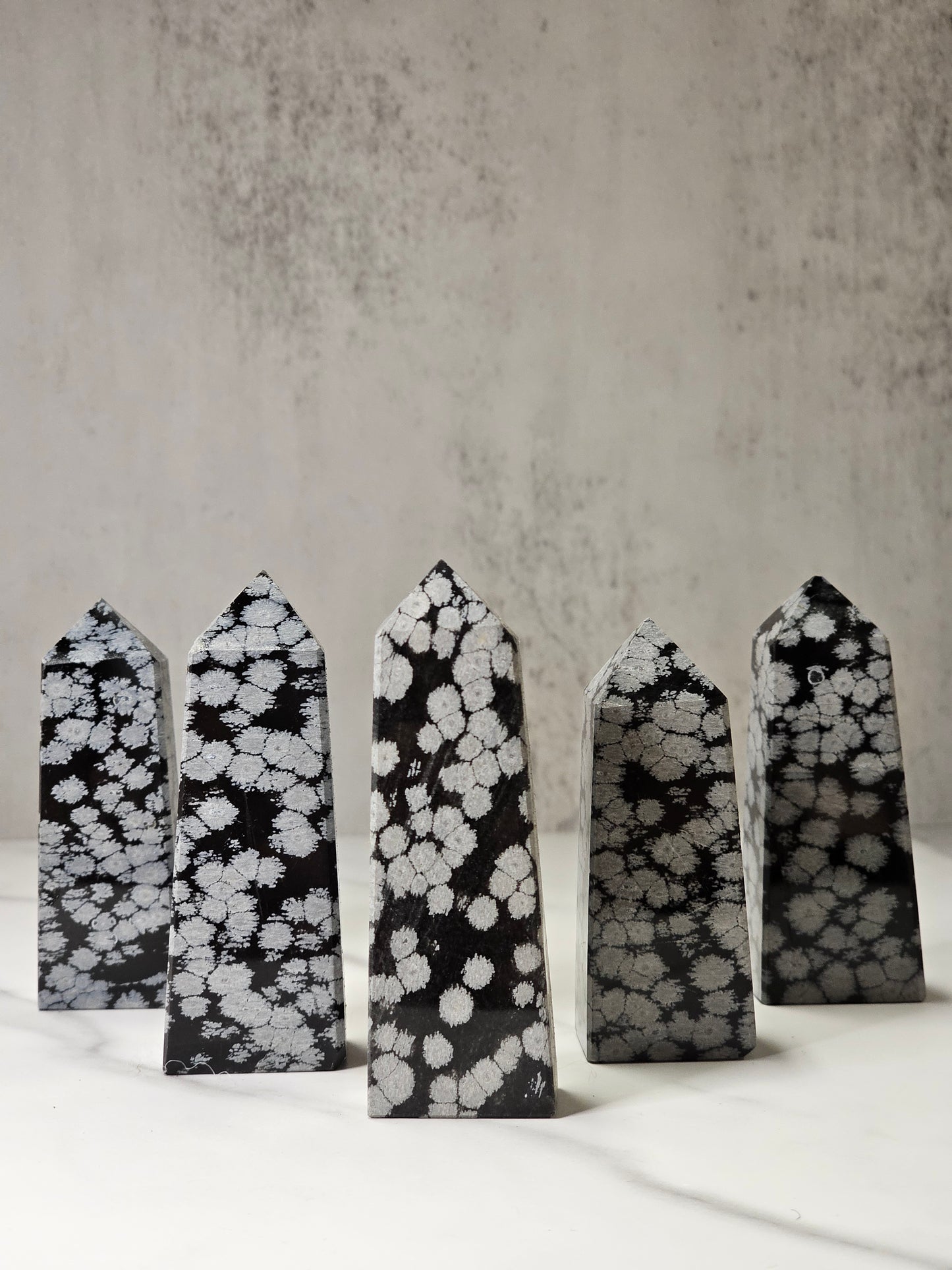 Snowflake Obsidian Tower - 4 Sided