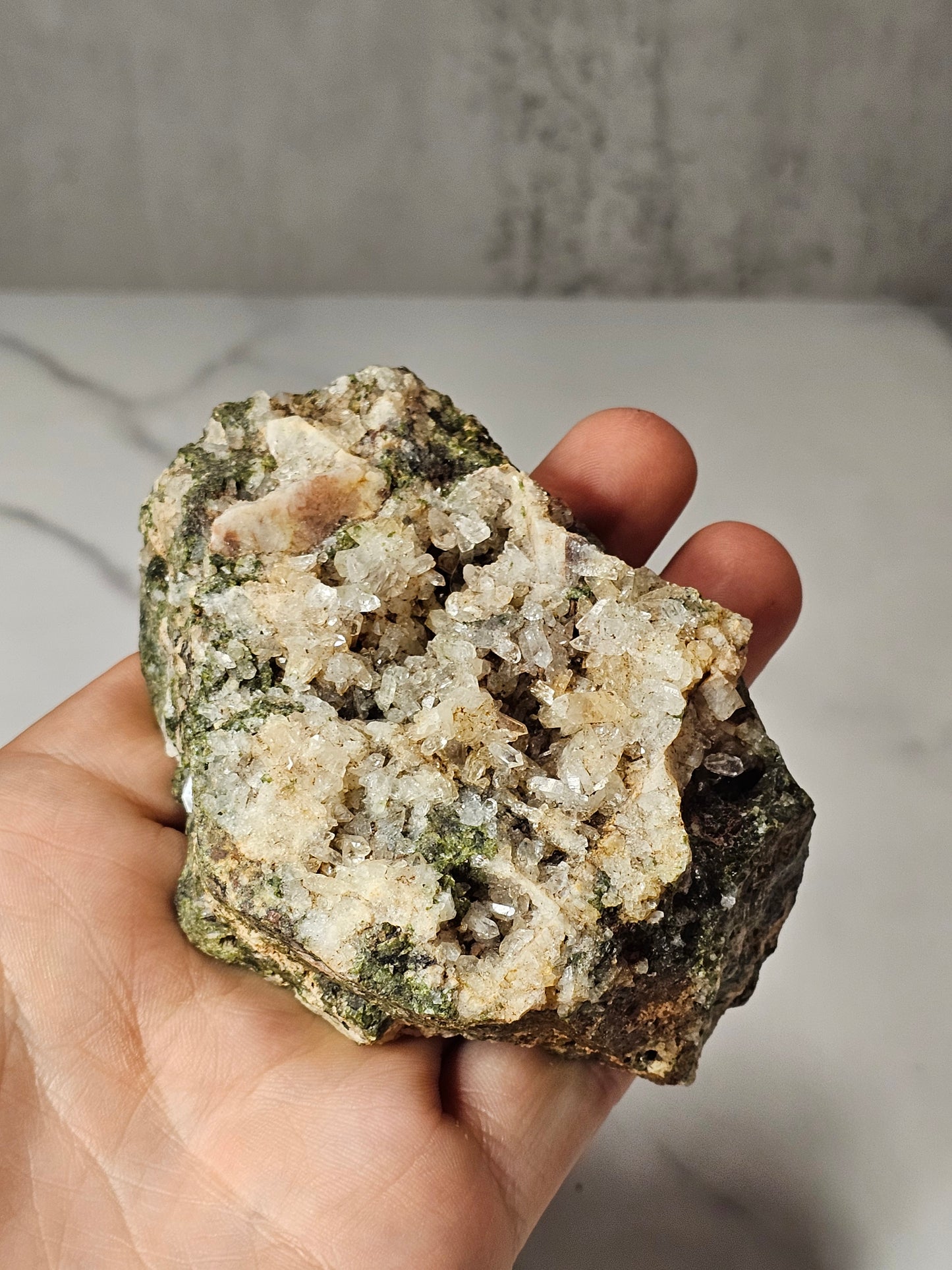 Epidote Quartz Specimen