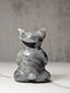 Labradorite Meditating Yoga Dog Carving