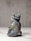 Labradorite Meditating Yoga Dog Carving
