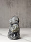 Labradorite Meditating Yoga Dog Carving