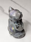 Labradorite Meditating Yoga Dog Carving