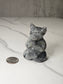 Labradorite Meditating Yoga Dog Carving