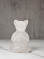 Rose Quartz Meditating Yoga Dog Carving