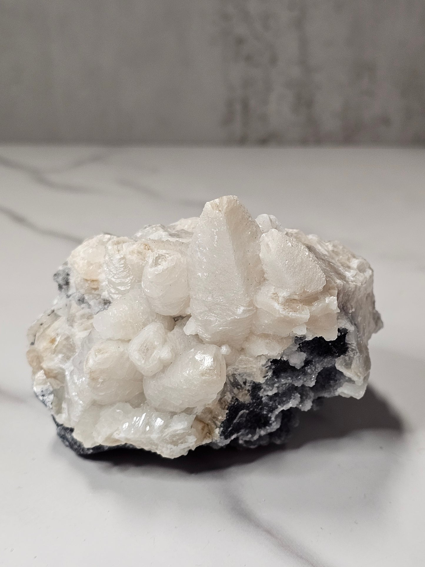 Calcite on Sphalerite Specimen