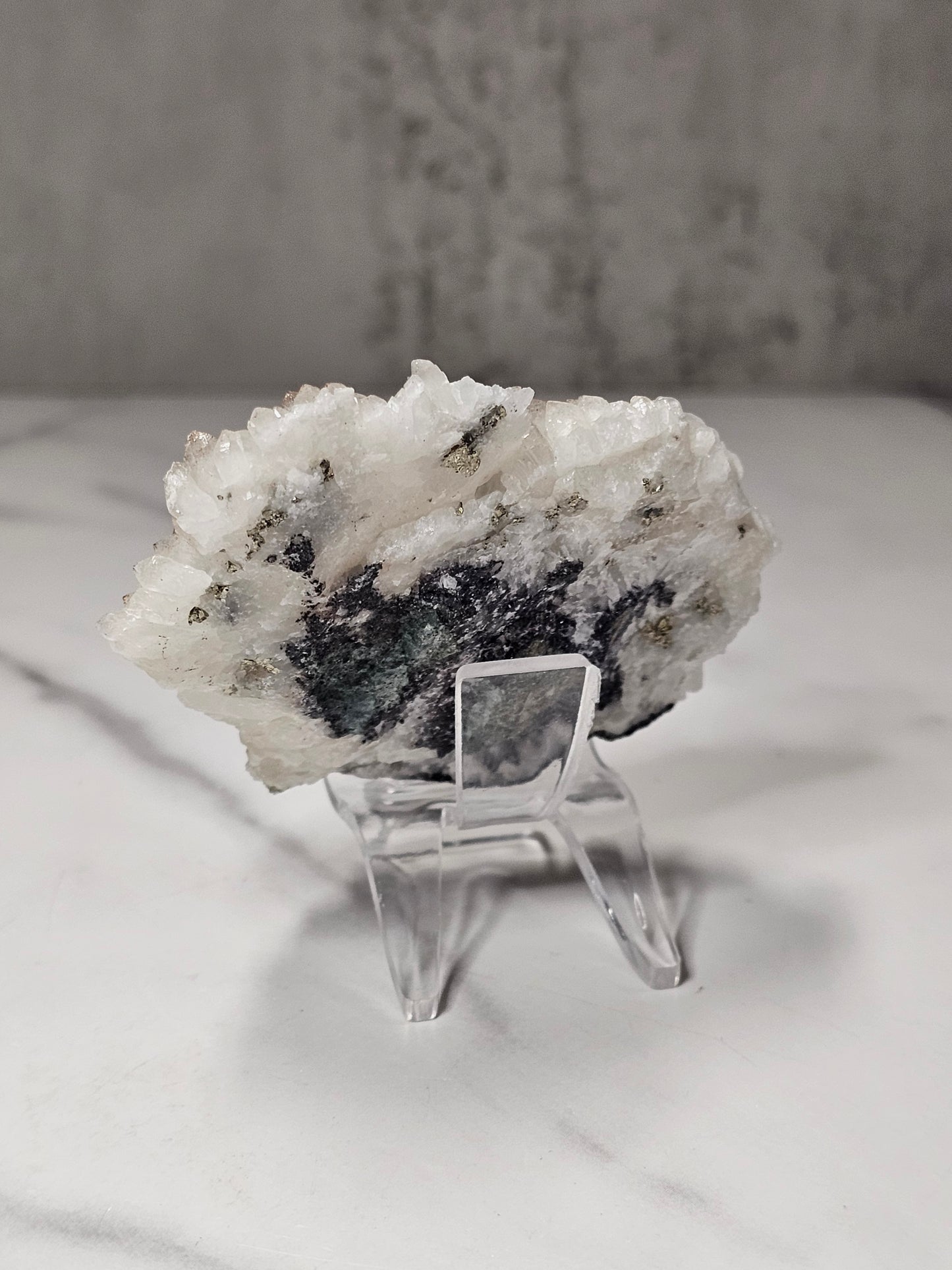 Pyrite on Quartz Specimen