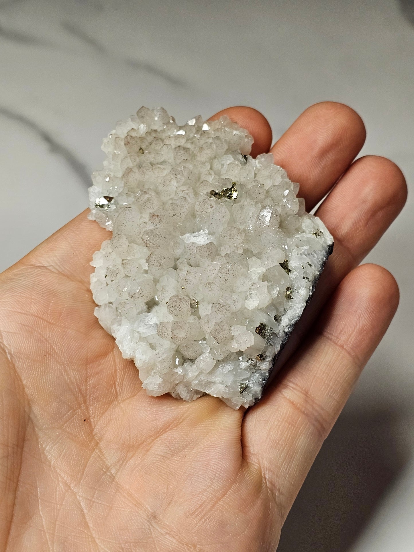 Pyrite on Quartz Specimen