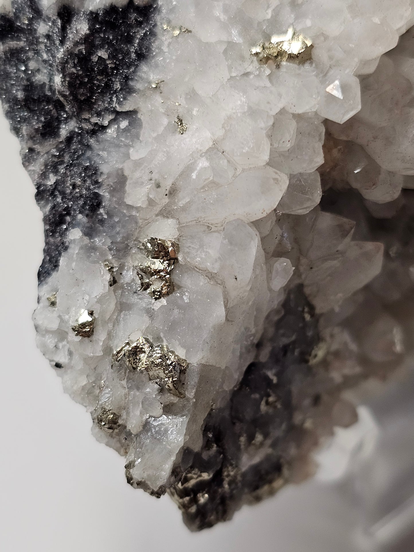 Pyrite on Quartz Specimen