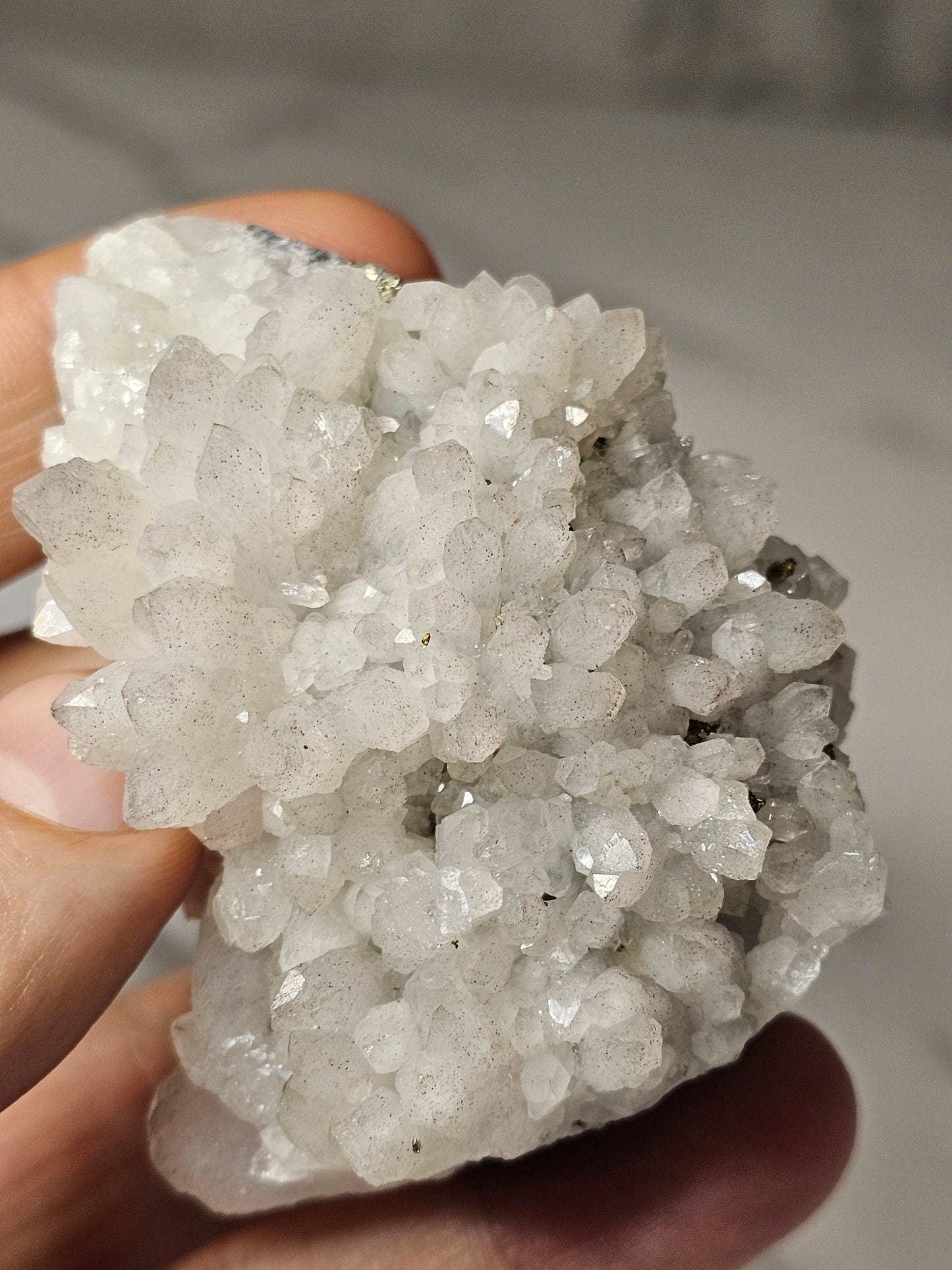 Pyrite on Quartz Specimen