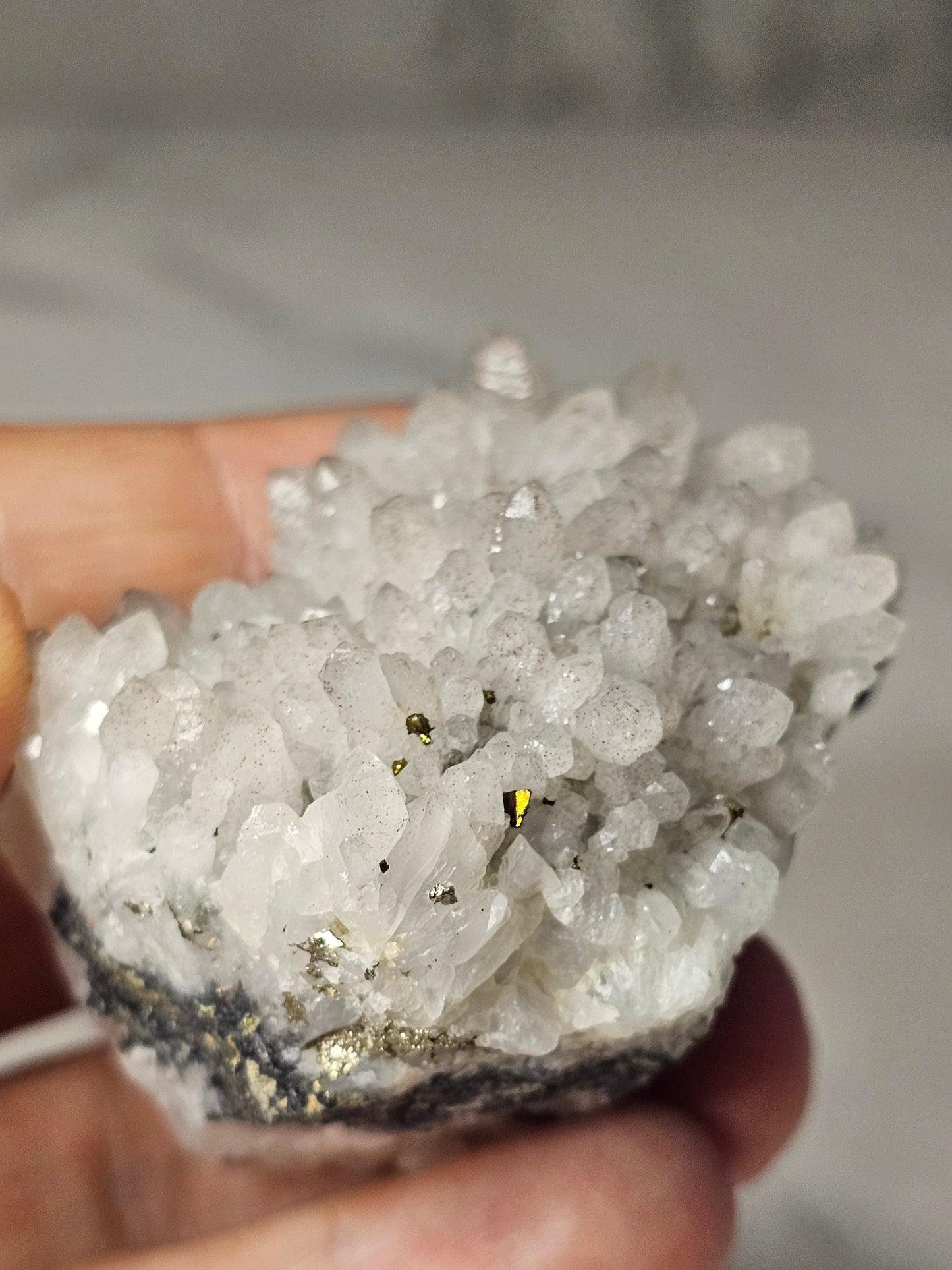 Pyrite on Quartz Specimen