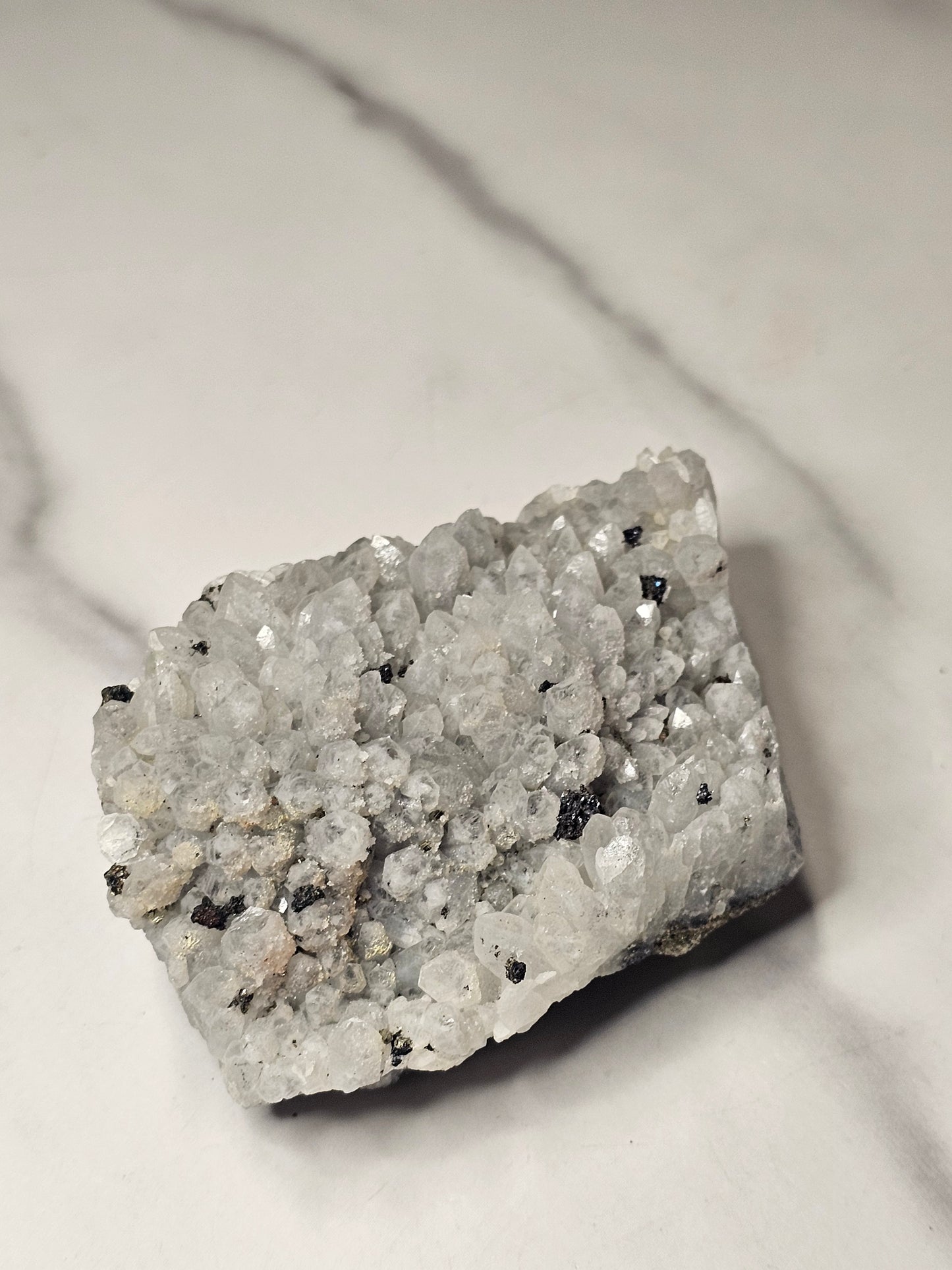 Pyrite on Quartz Specimen