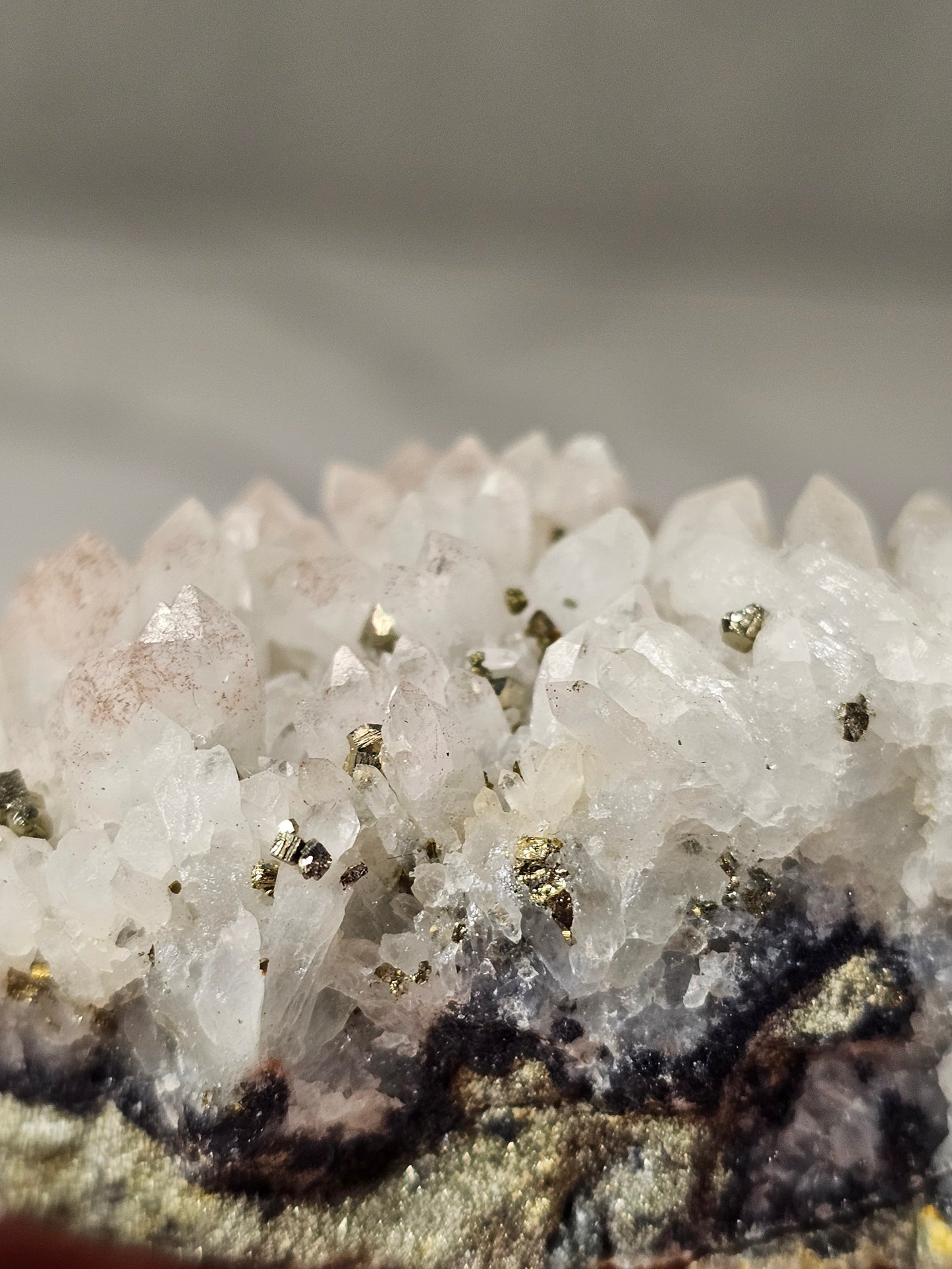 Pyrite on Quartz Specimen