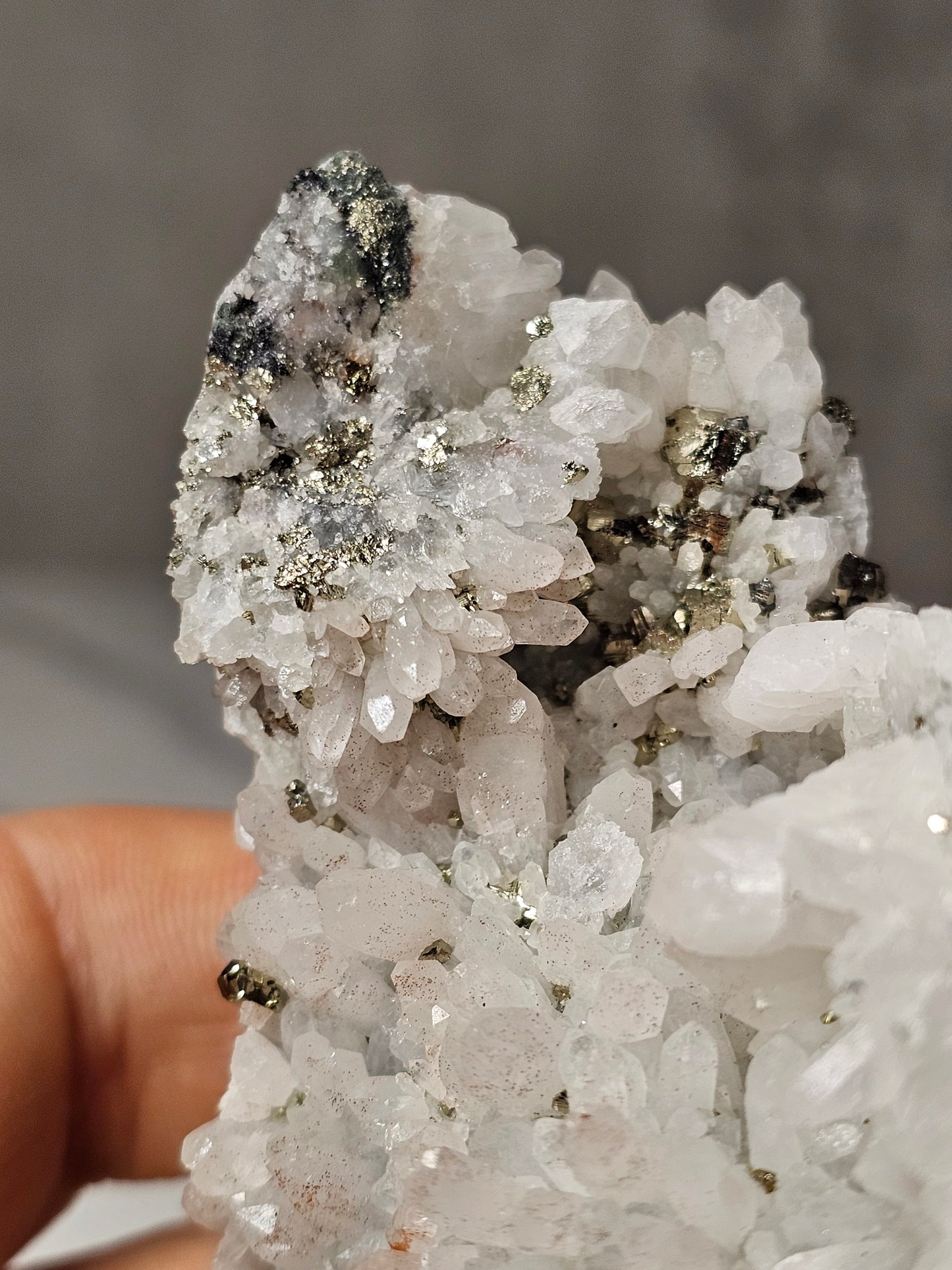 Pyrite on Quartz Specimen