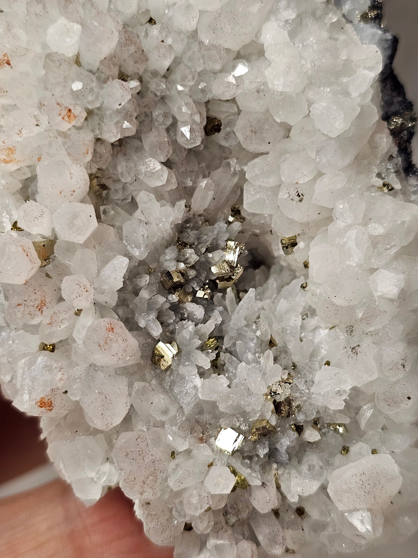 Pyrite on Quartz Specimen