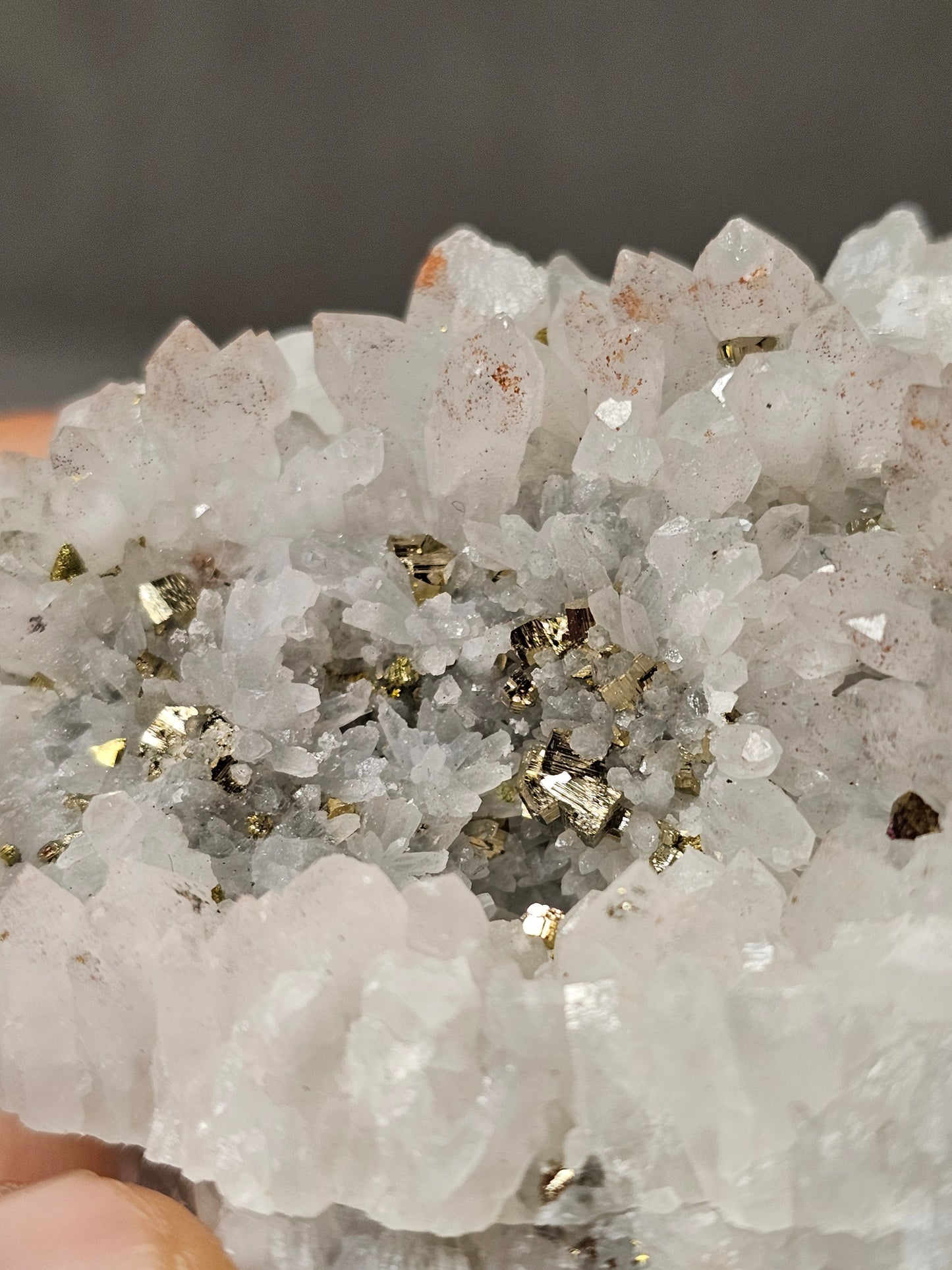 Pyrite on Quartz Specimen