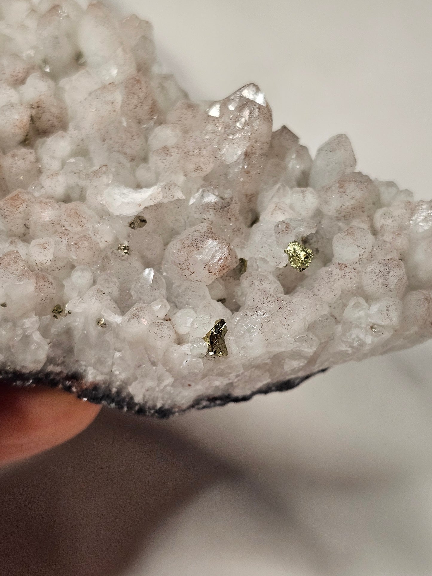 Pyrite on Quartz Specimen