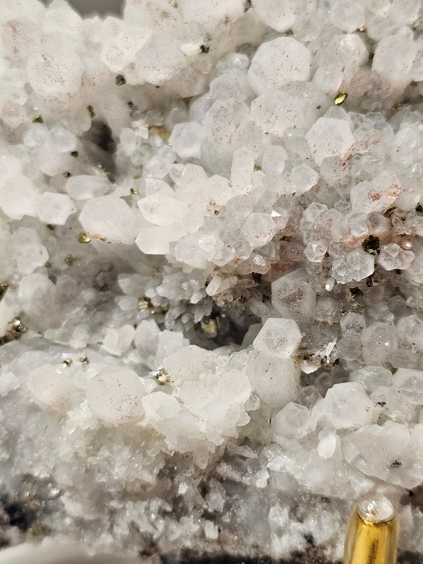 Pyrite on Quartz Specimen