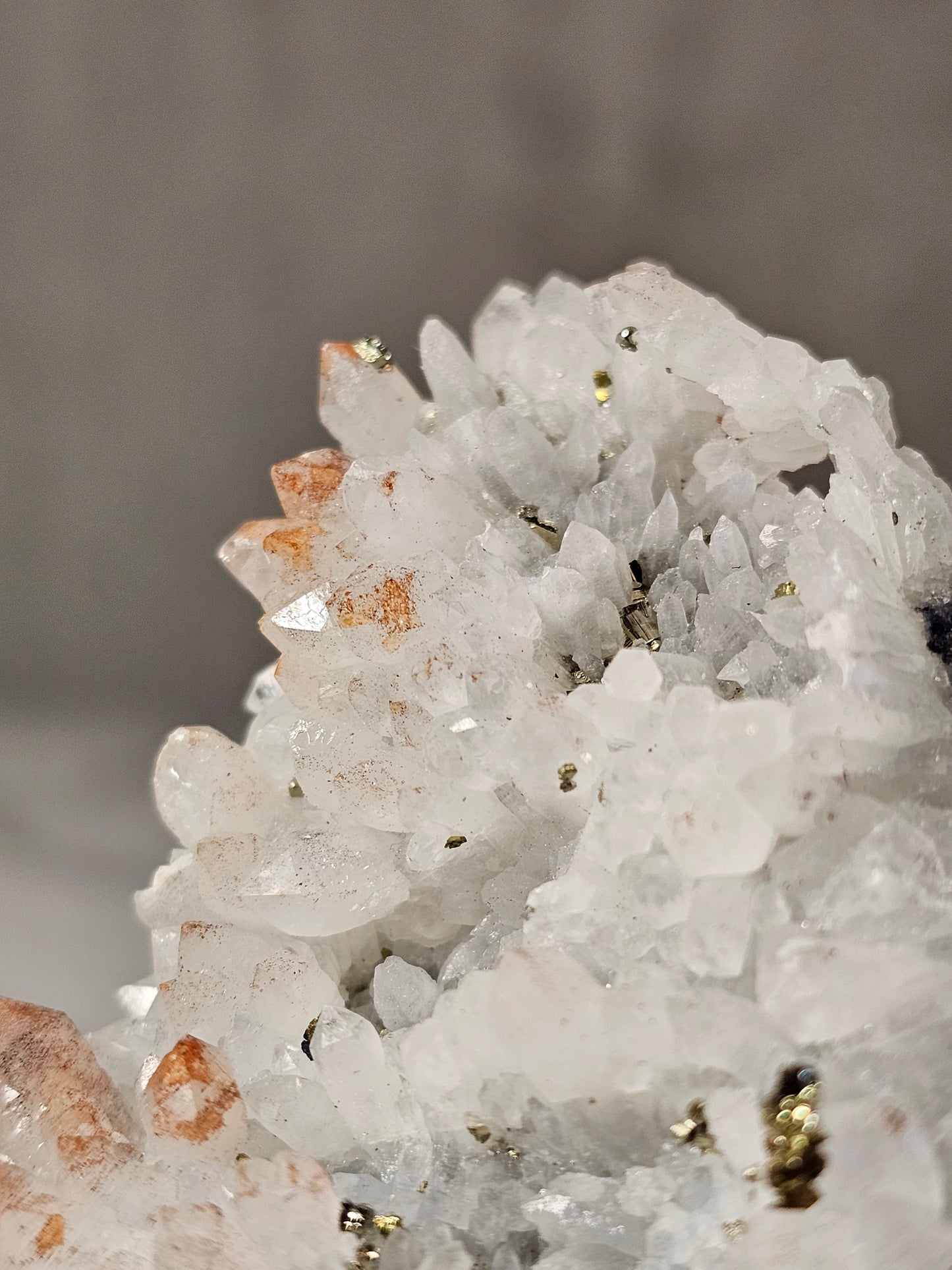 Pyrite on Quartz Specimen