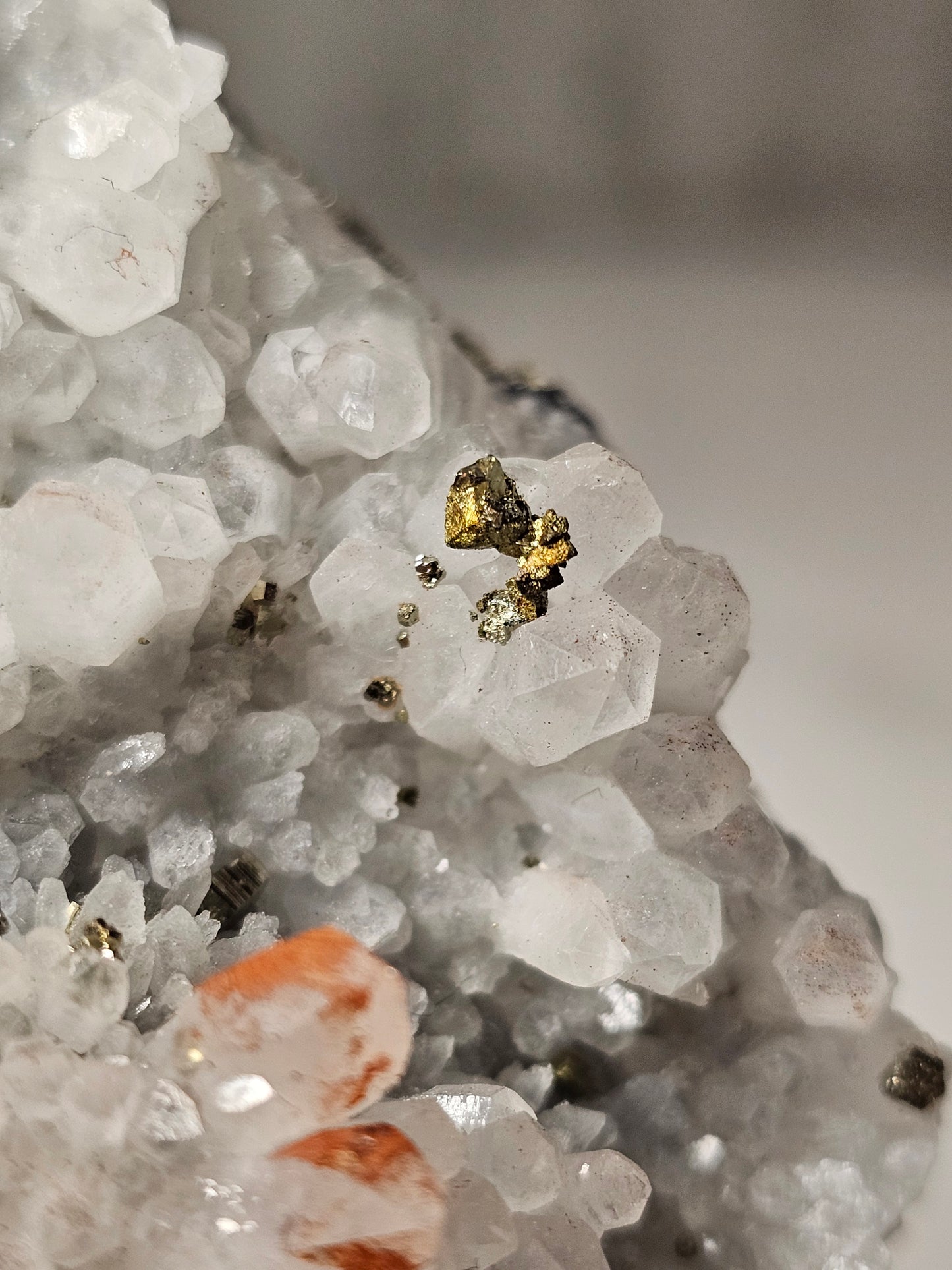 Pyrite on Quartz Specimen