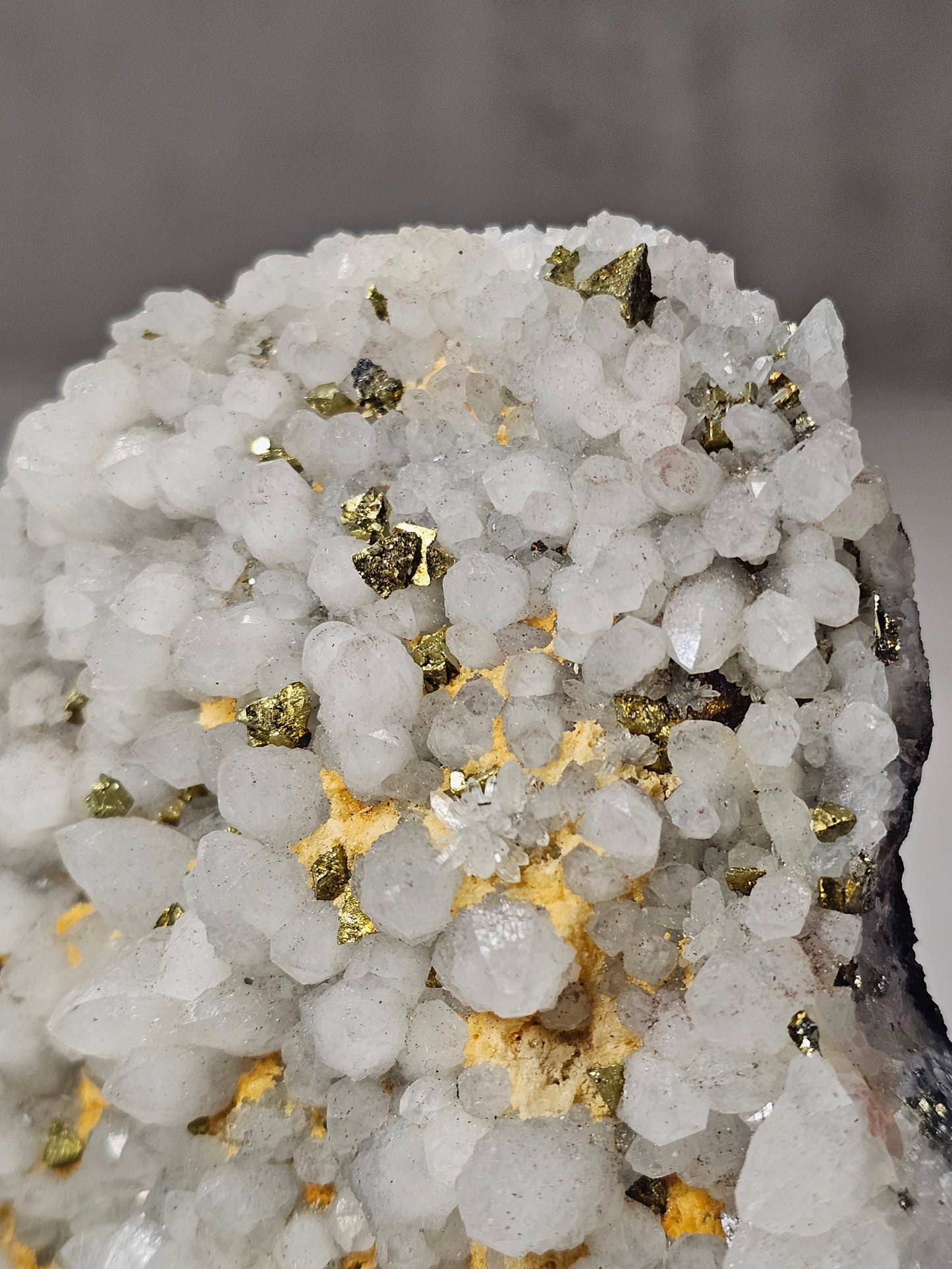 Pyrite on Quartz Specimen