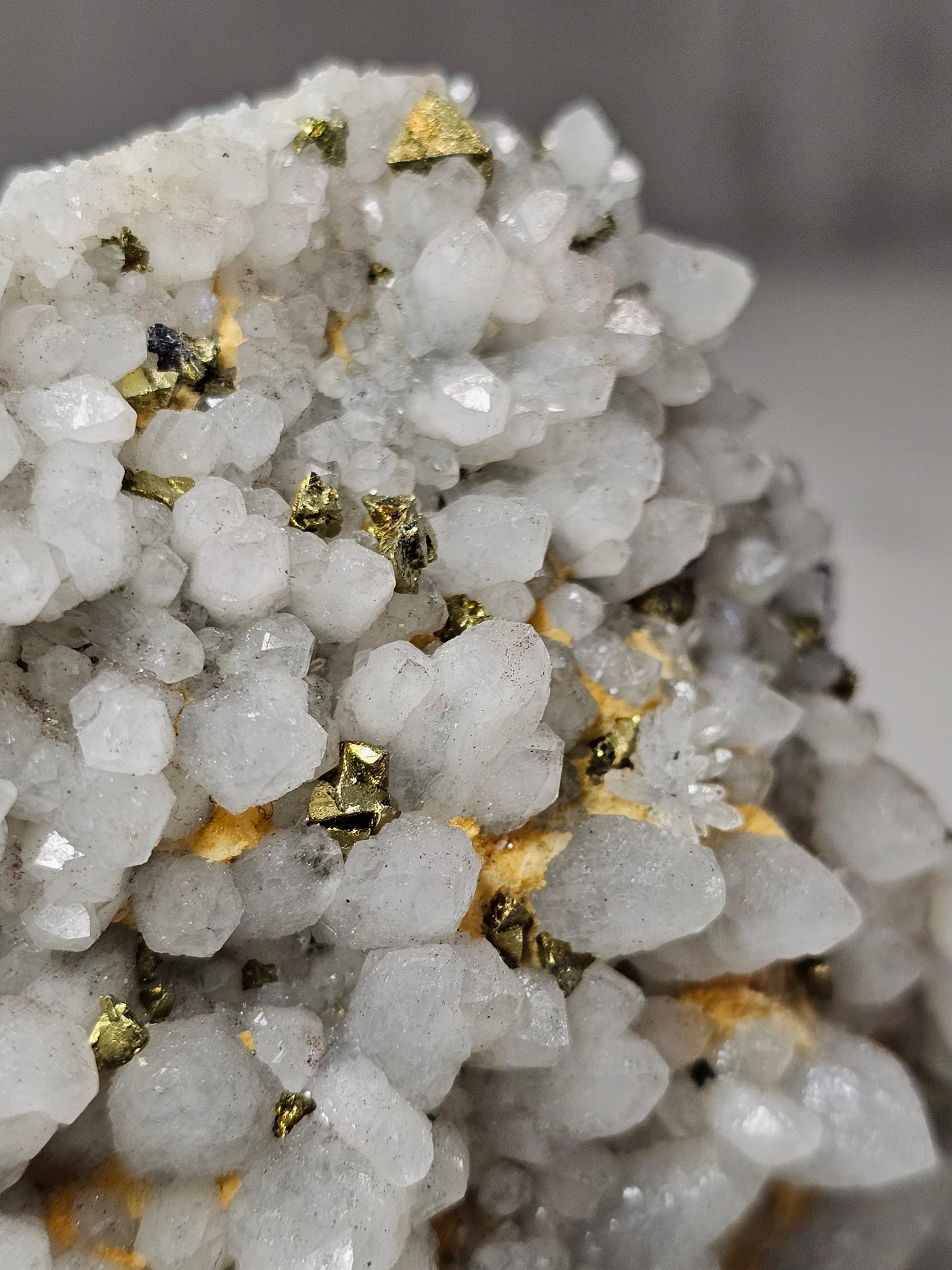 Pyrite on Quartz Specimen