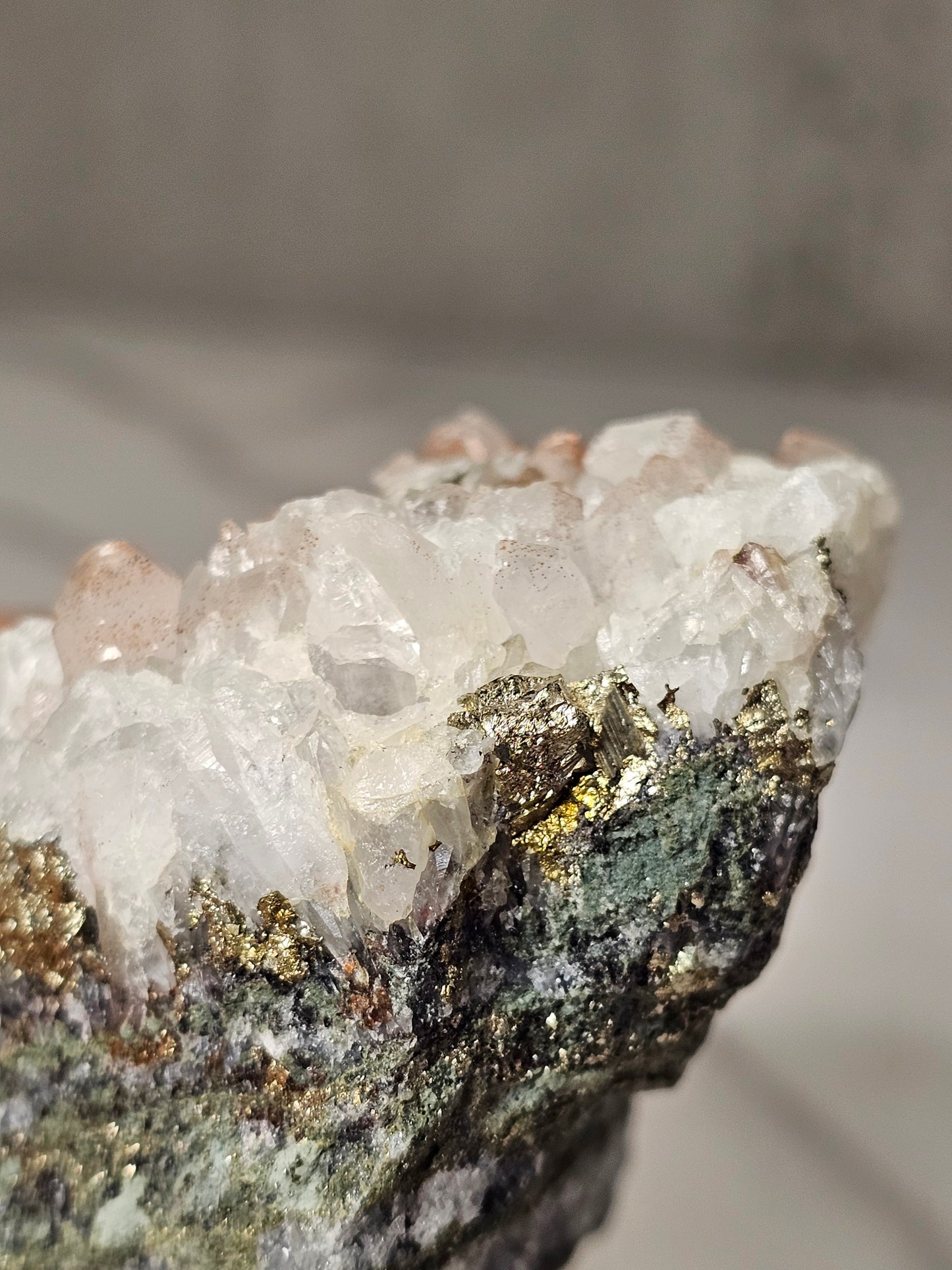 Pyrite on Quartz Specimen