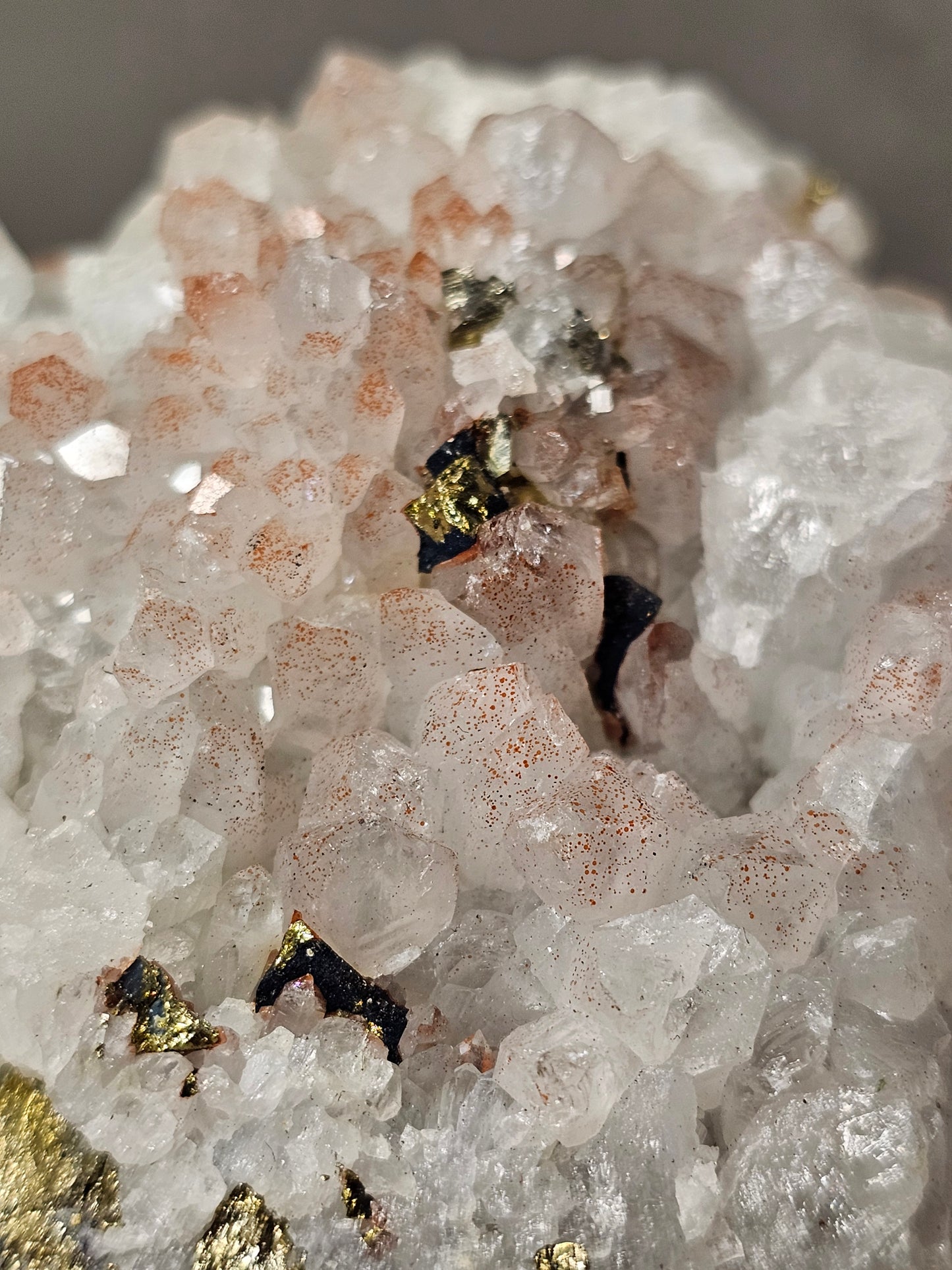 Pyrite on Quartz Specimen