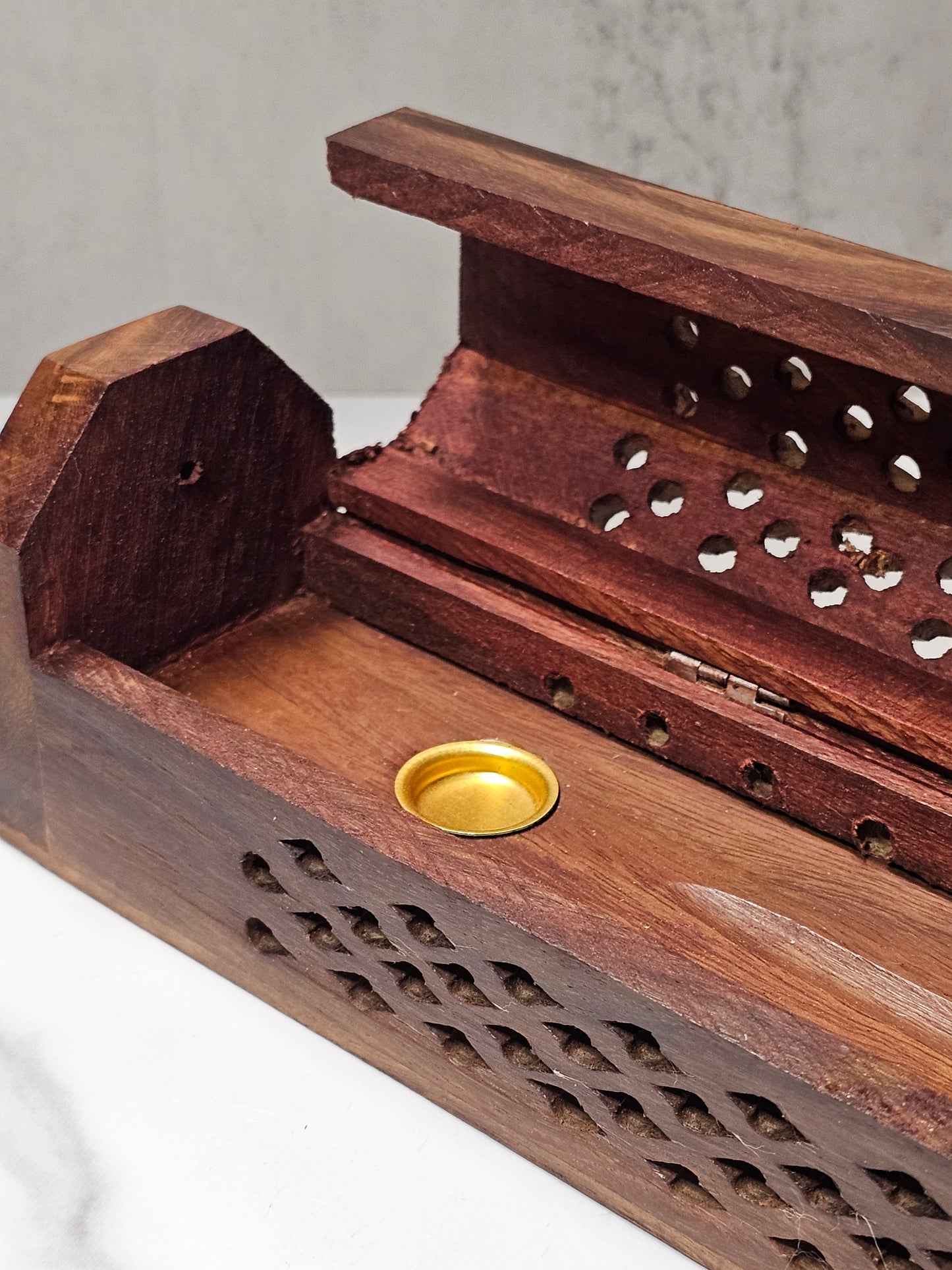 Wooden Incense Burner Box