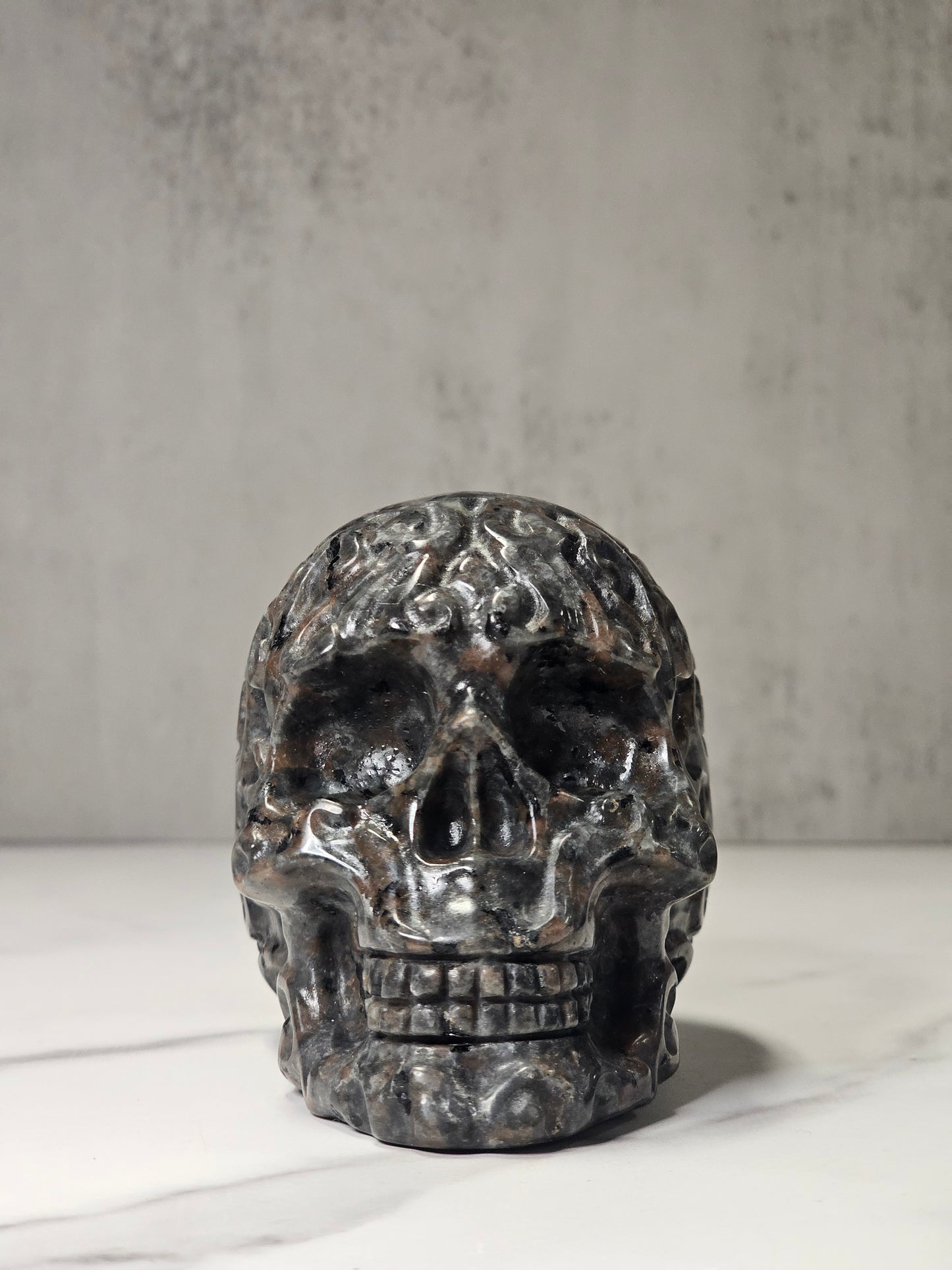 Yooperlite Skull Carving