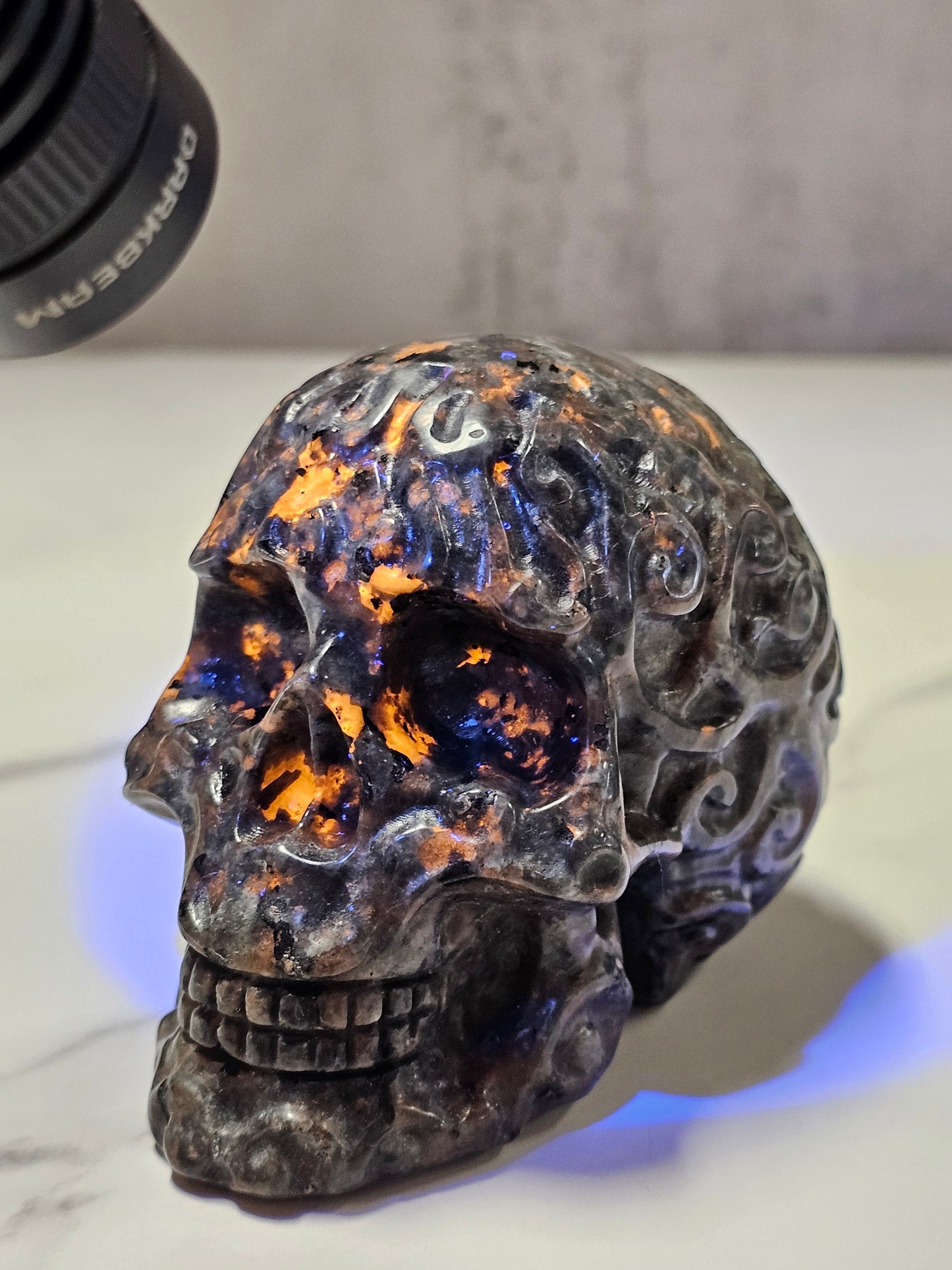 Yooperlite Skull Carving