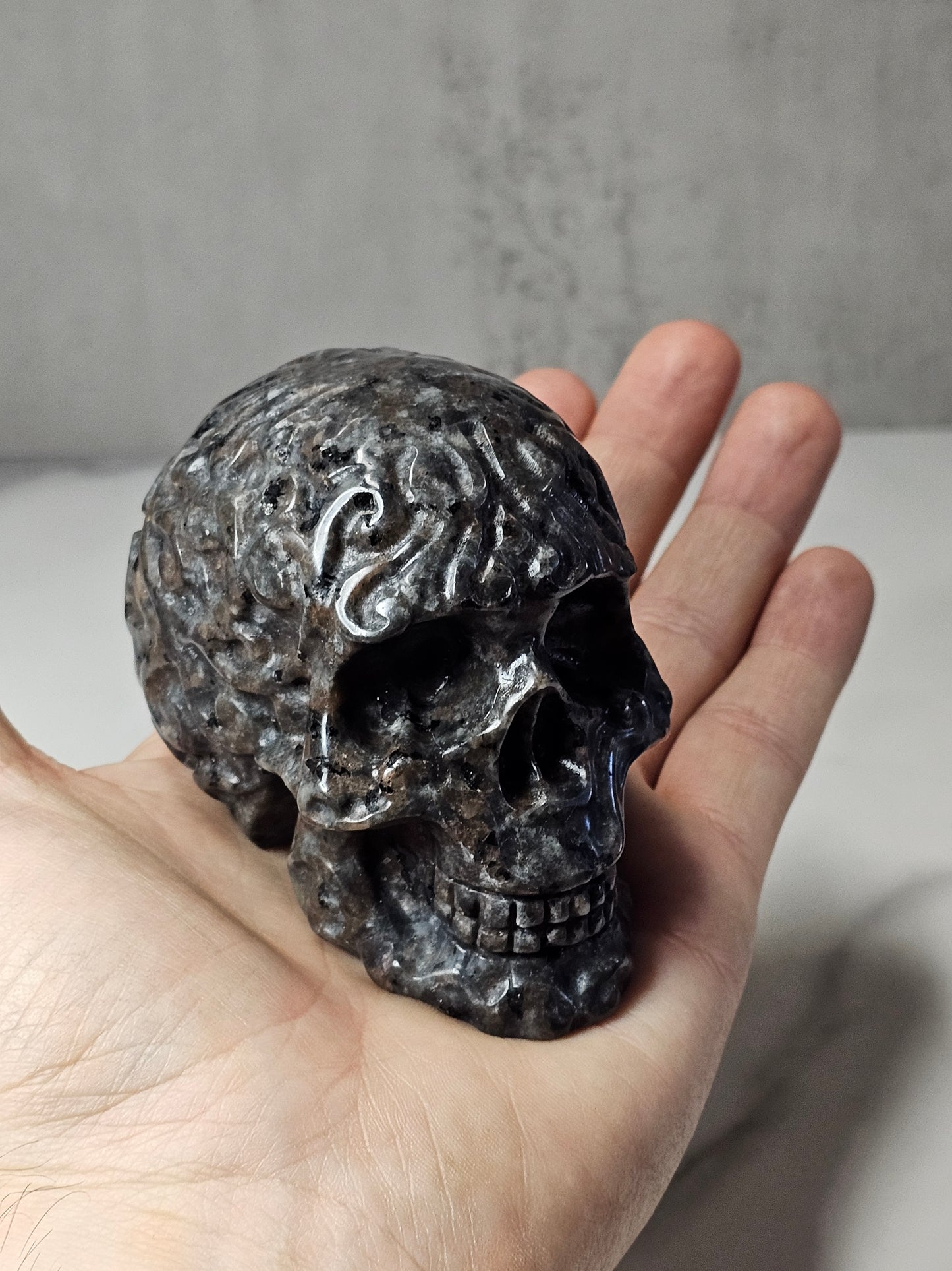 Yooperlite Skull Carving