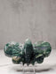 Moss Agate Moth Carving