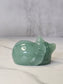 Green Aventurine Sleeping Cat Carving