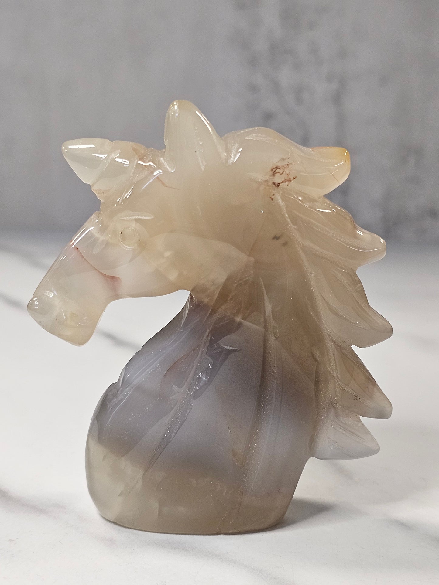 Agate Unicorn Carving