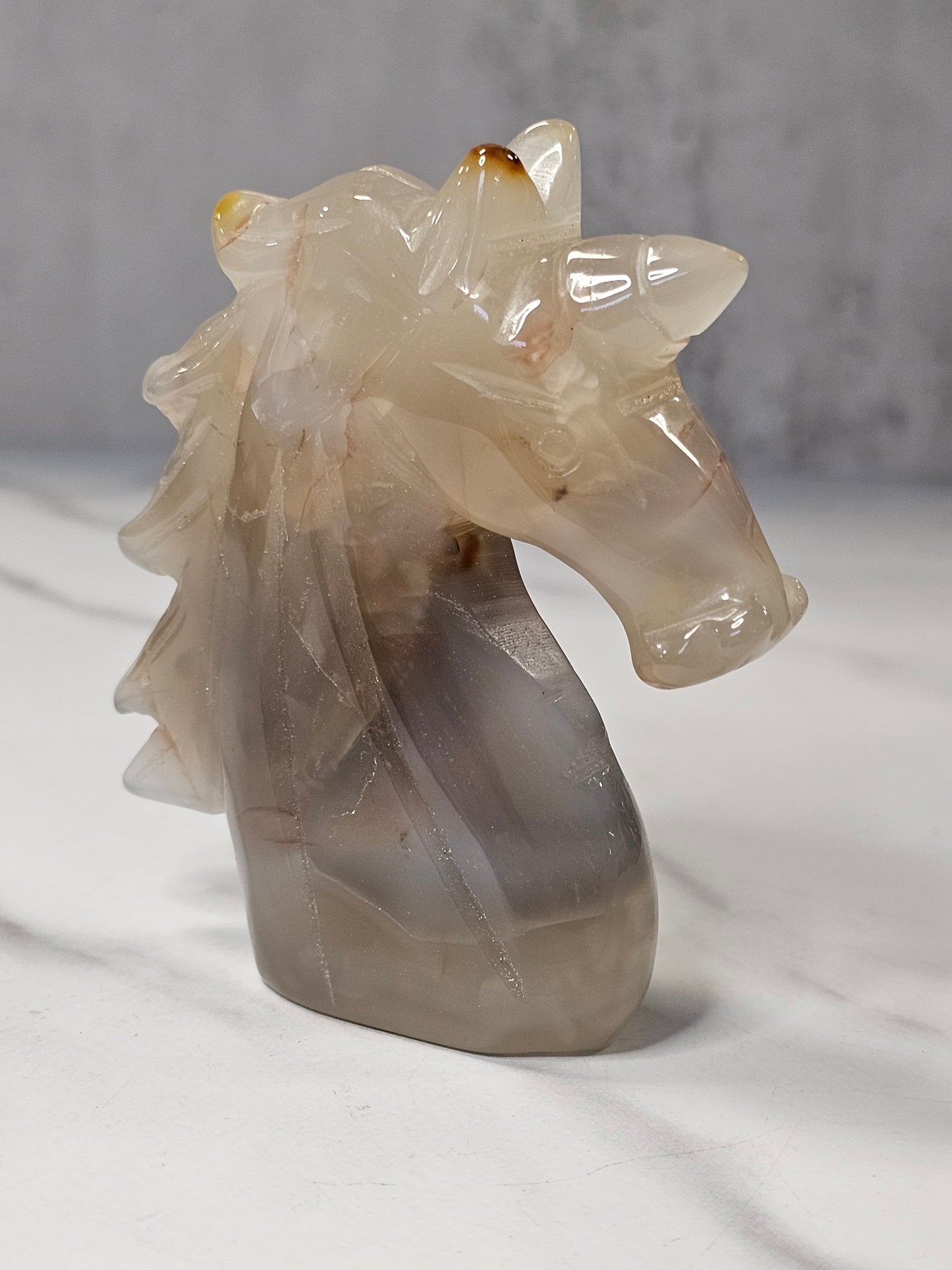 Agate Unicorn Carving