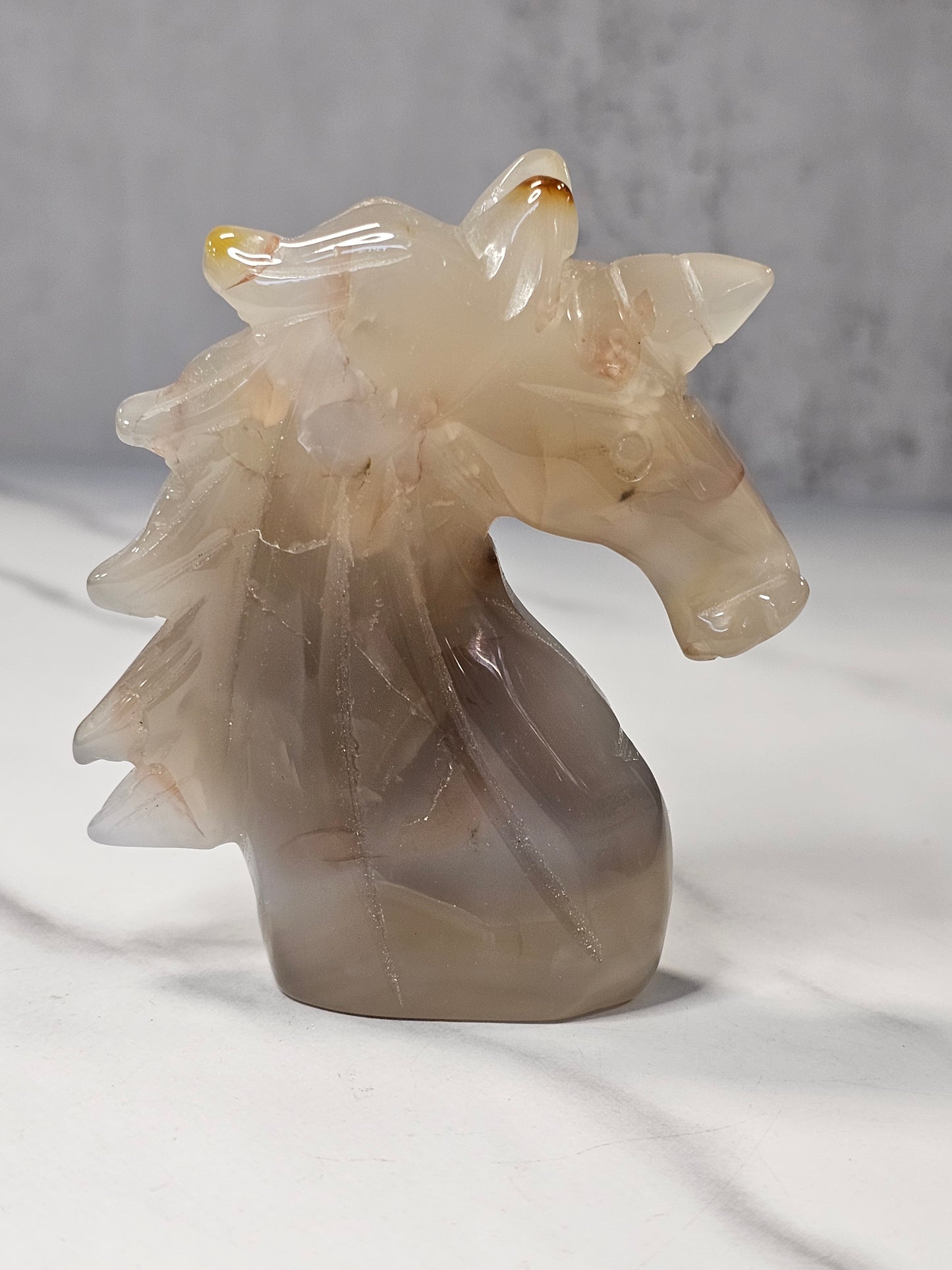 Agate Unicorn Carving