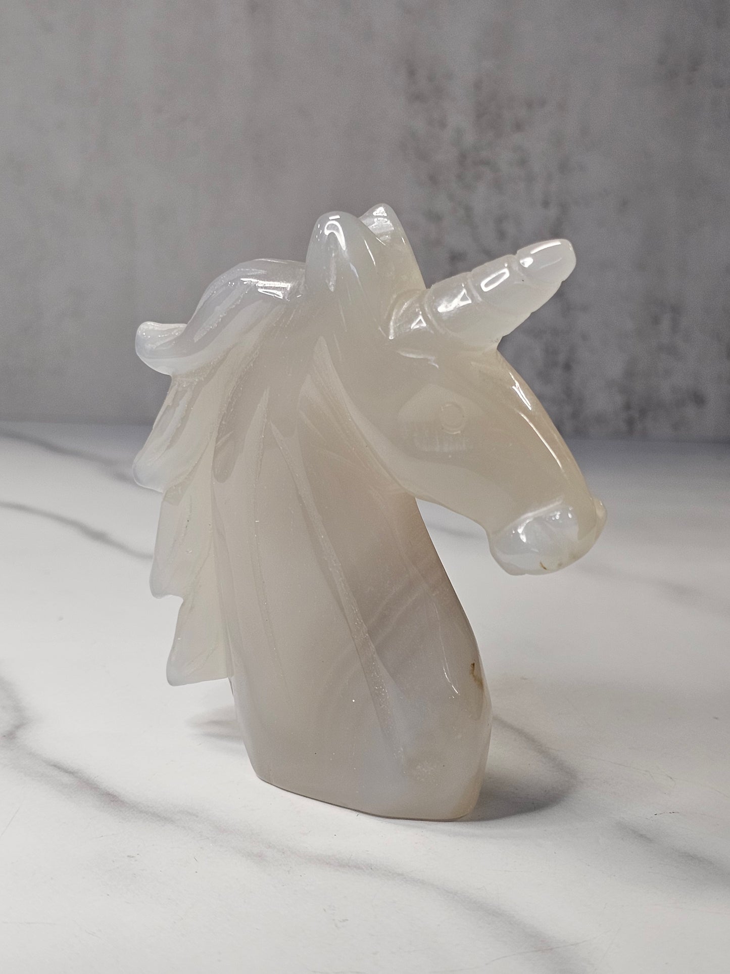 Agate Unicorn Carving