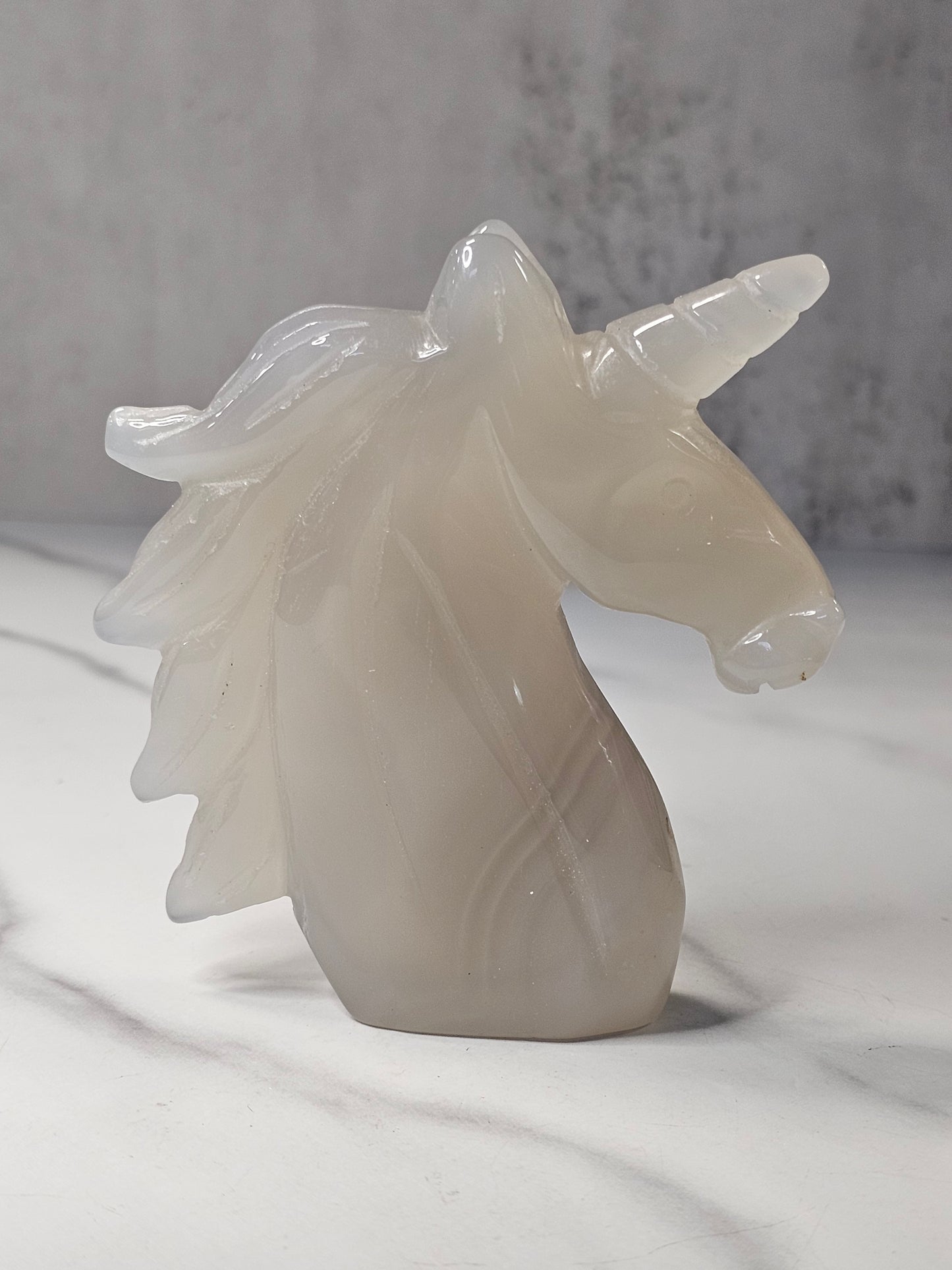 Agate Unicorn Carving