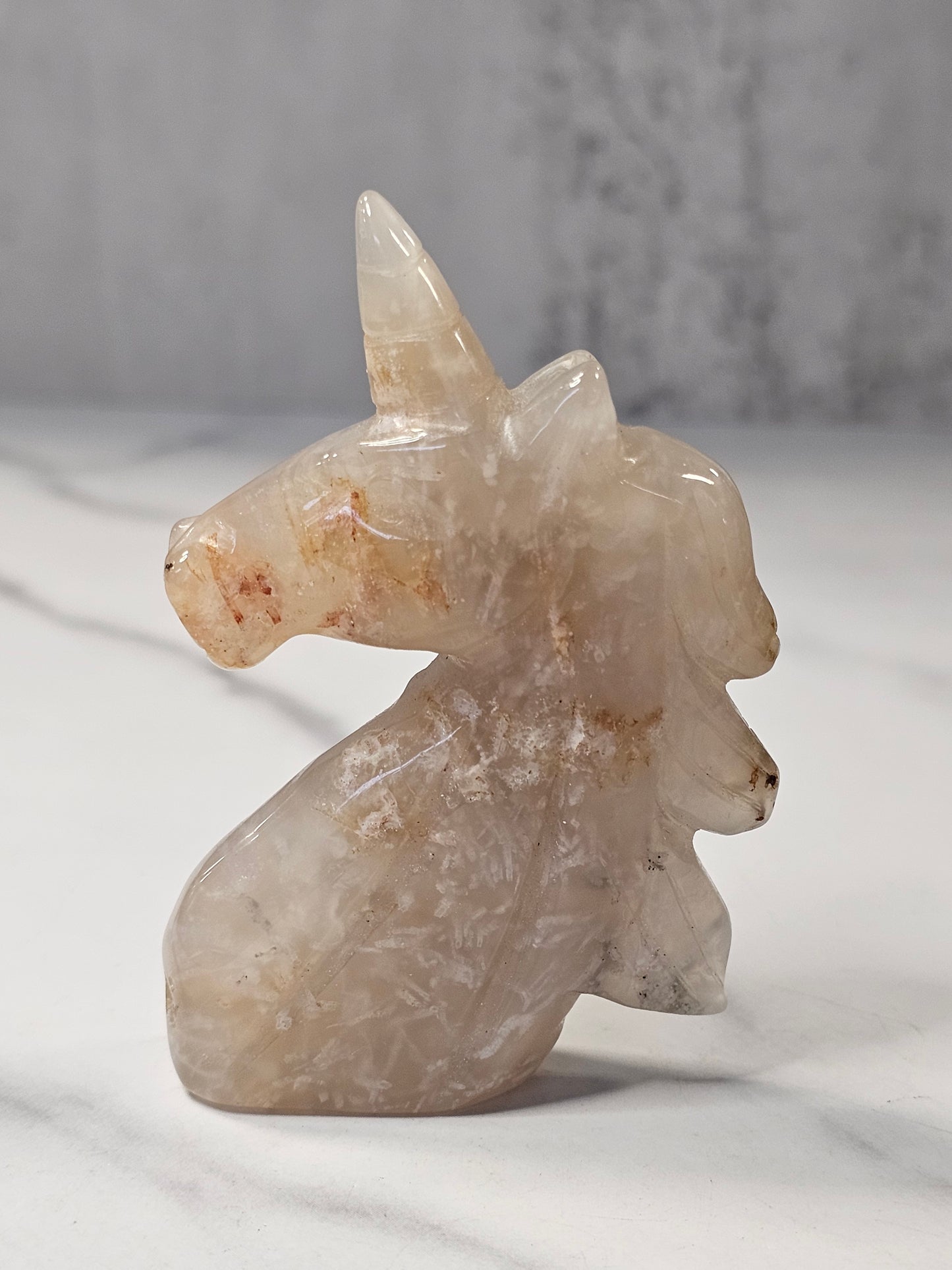 Agate Unicorn Carving