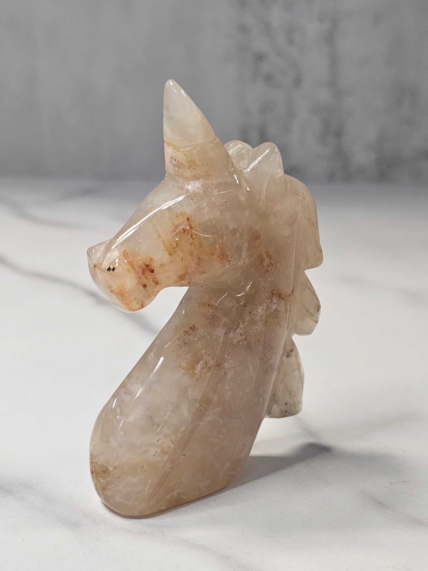 Agate Unicorn Carving