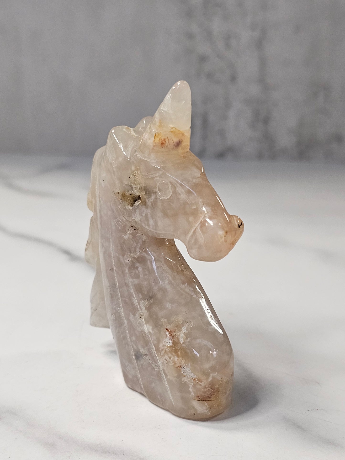 Agate Unicorn Carving