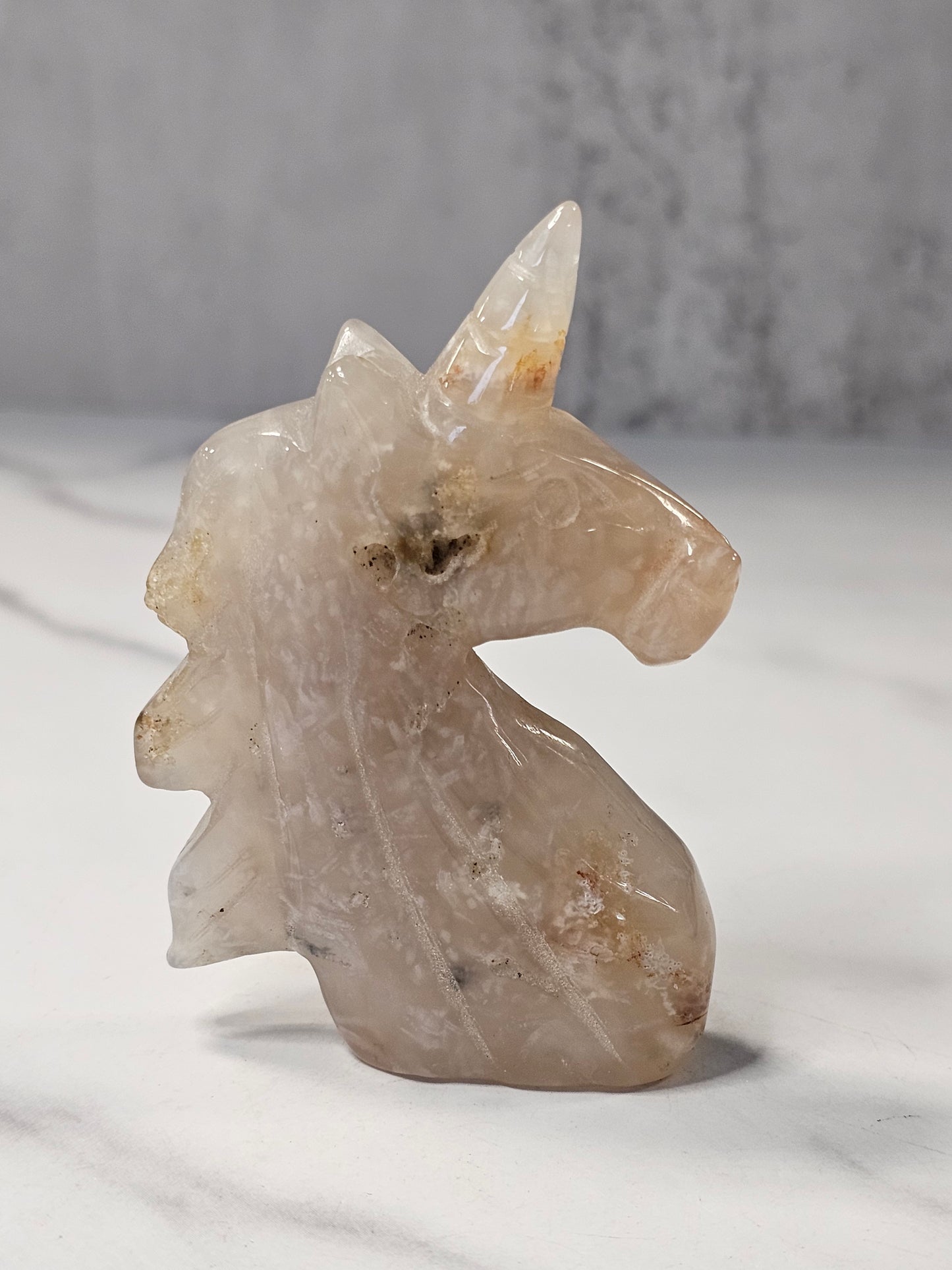 Agate Unicorn Carving