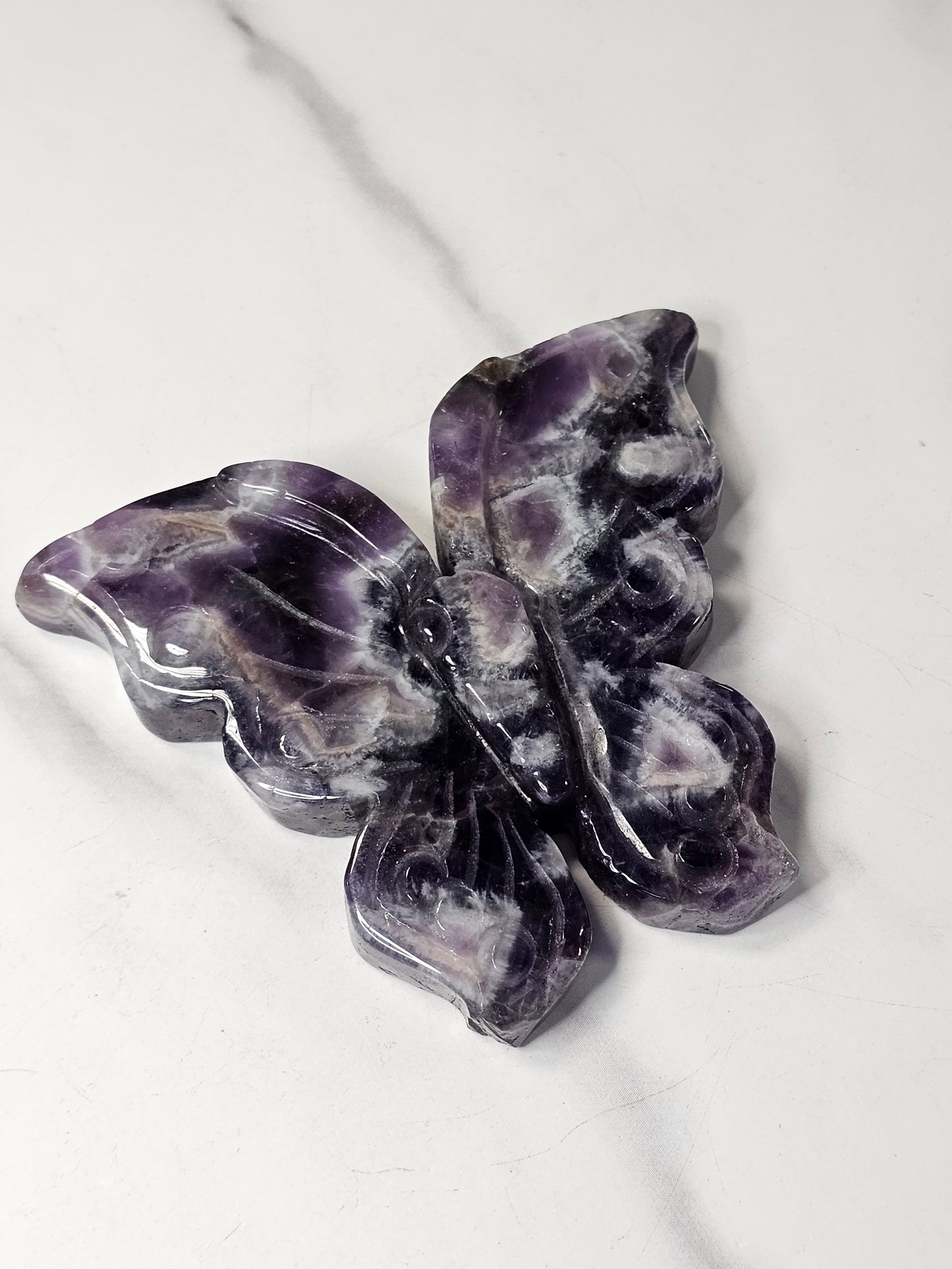 Amethyst Butterfly Carving