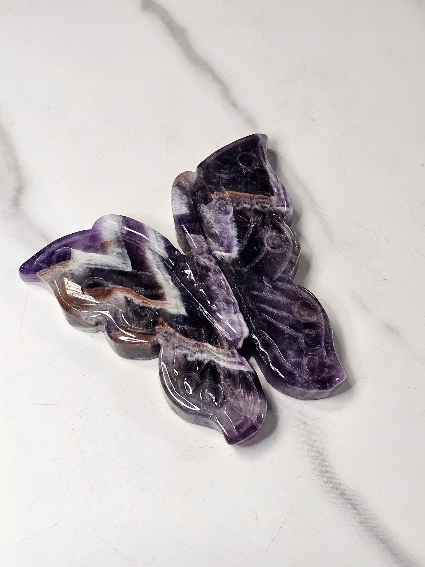 Amethyst Butterfly Carving