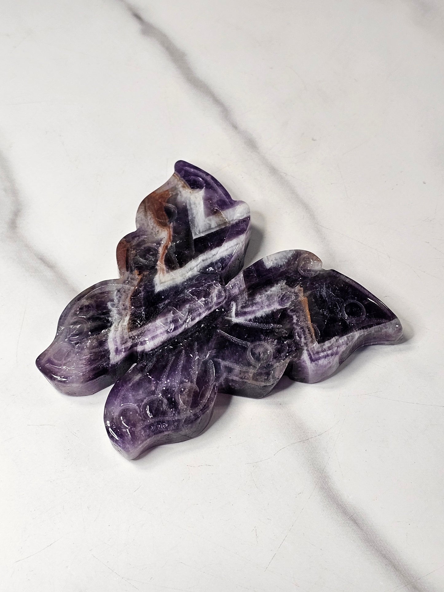 Amethyst Butterfly Carving